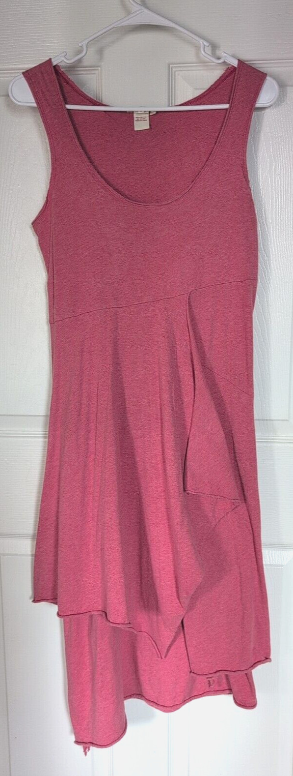 Sundance Sz S Cotton Knit Heathered Pink Asymmetrical Layered Dress – Boho Chic