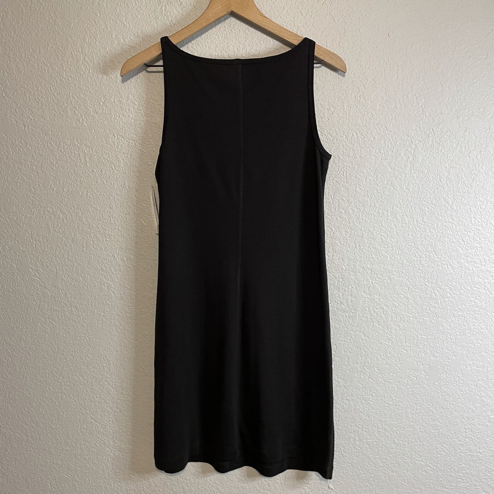 Philosophy Women’s S Solid Cotton Tank Dress A-Line Black