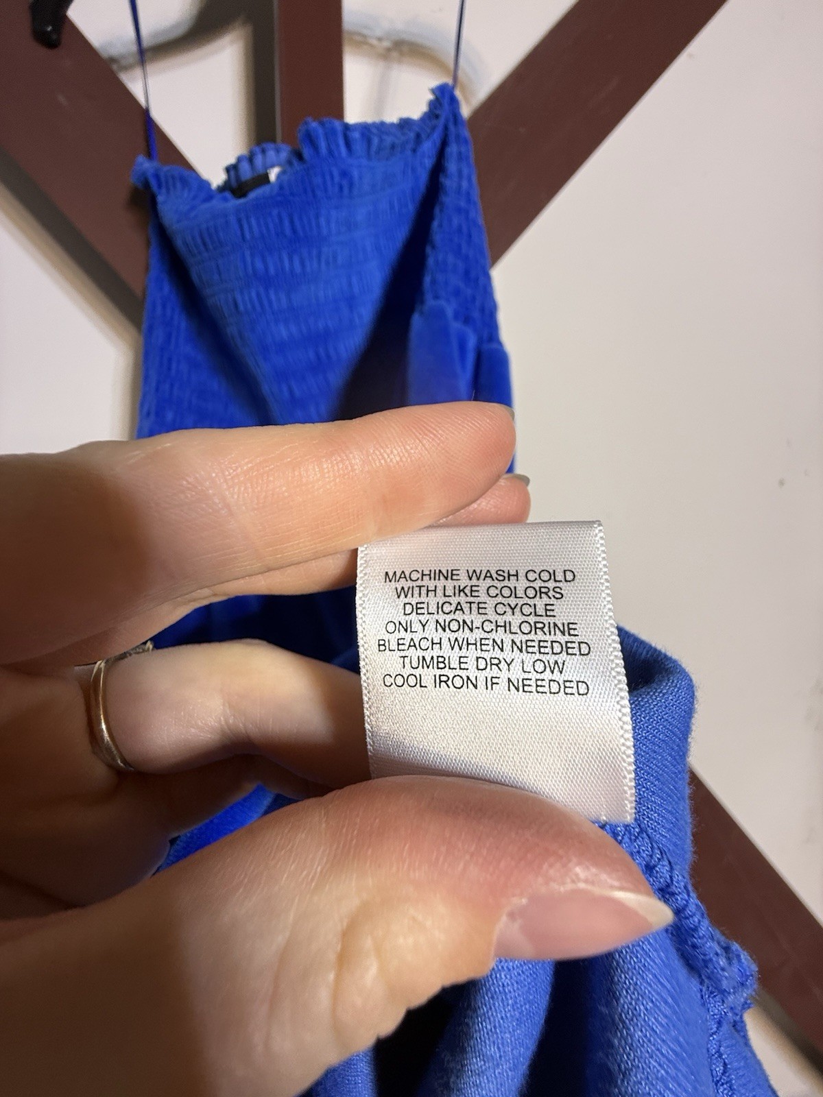 Y2K Juicy Couture Terry Smocked Ruched Top Blue Strapless Swim Dress Sundress