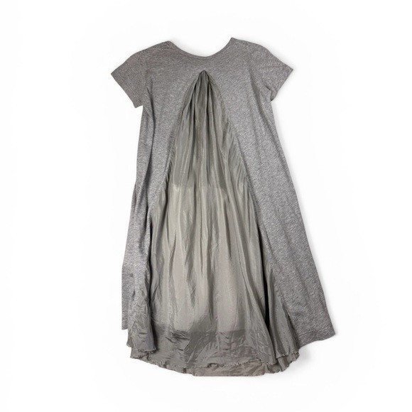 SACAI Cotton Dress with Draped Back Size 2 Deconstructed Hybrid Shirt Dress