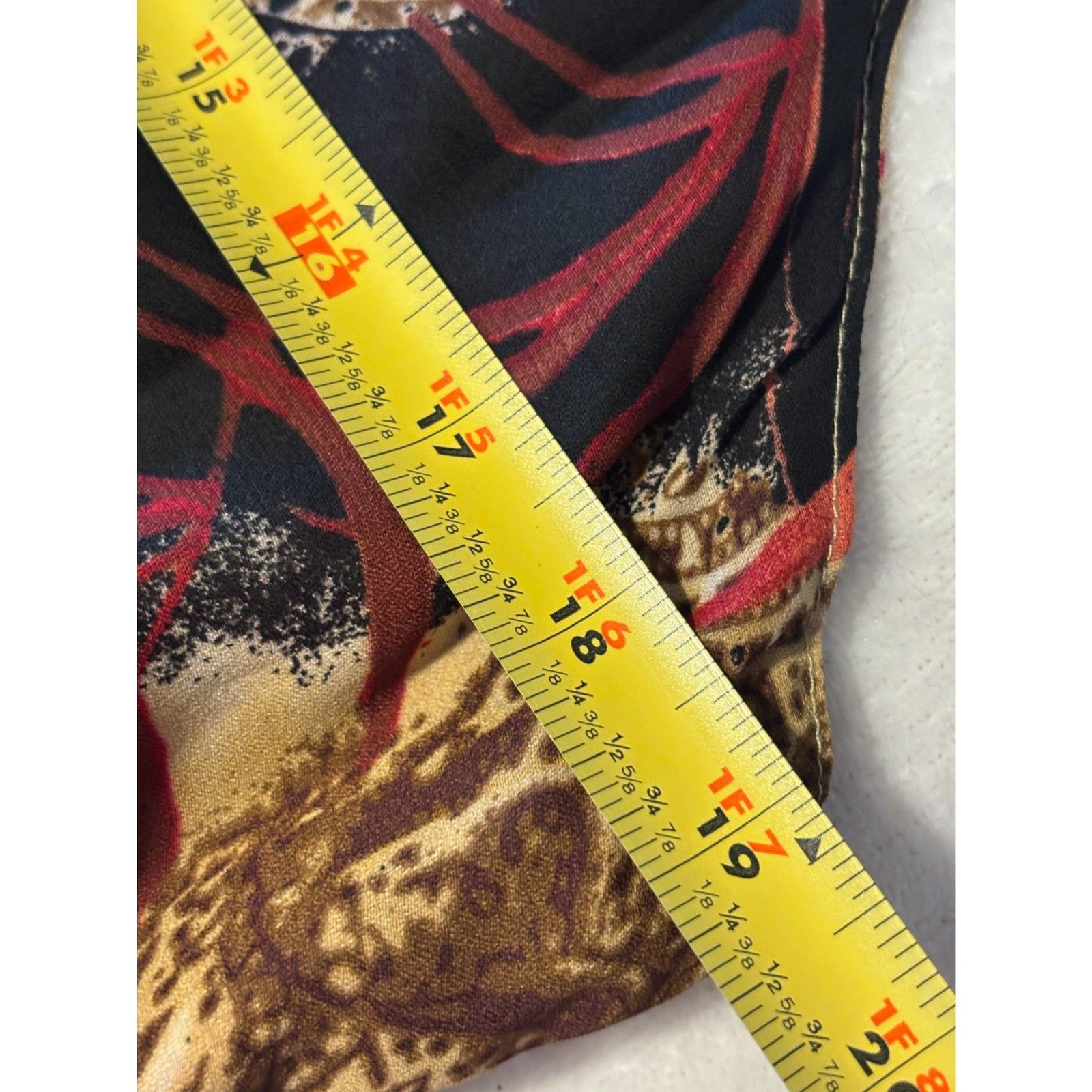 Studio Ease Tropical Animal Print Maxi Dress Size 12 Red Brown Y2K Resort Bold