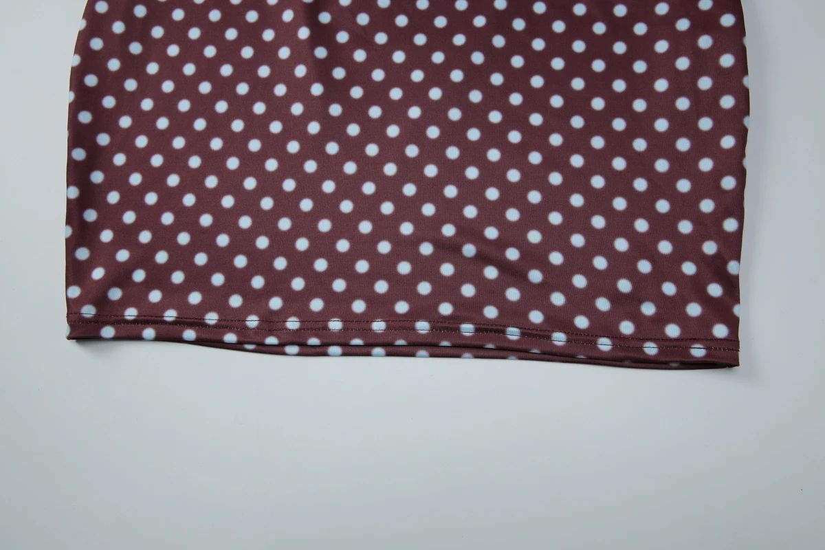 Women’s Polka Dot Halter Mini Dress Backless Lace Up Summer Dress
