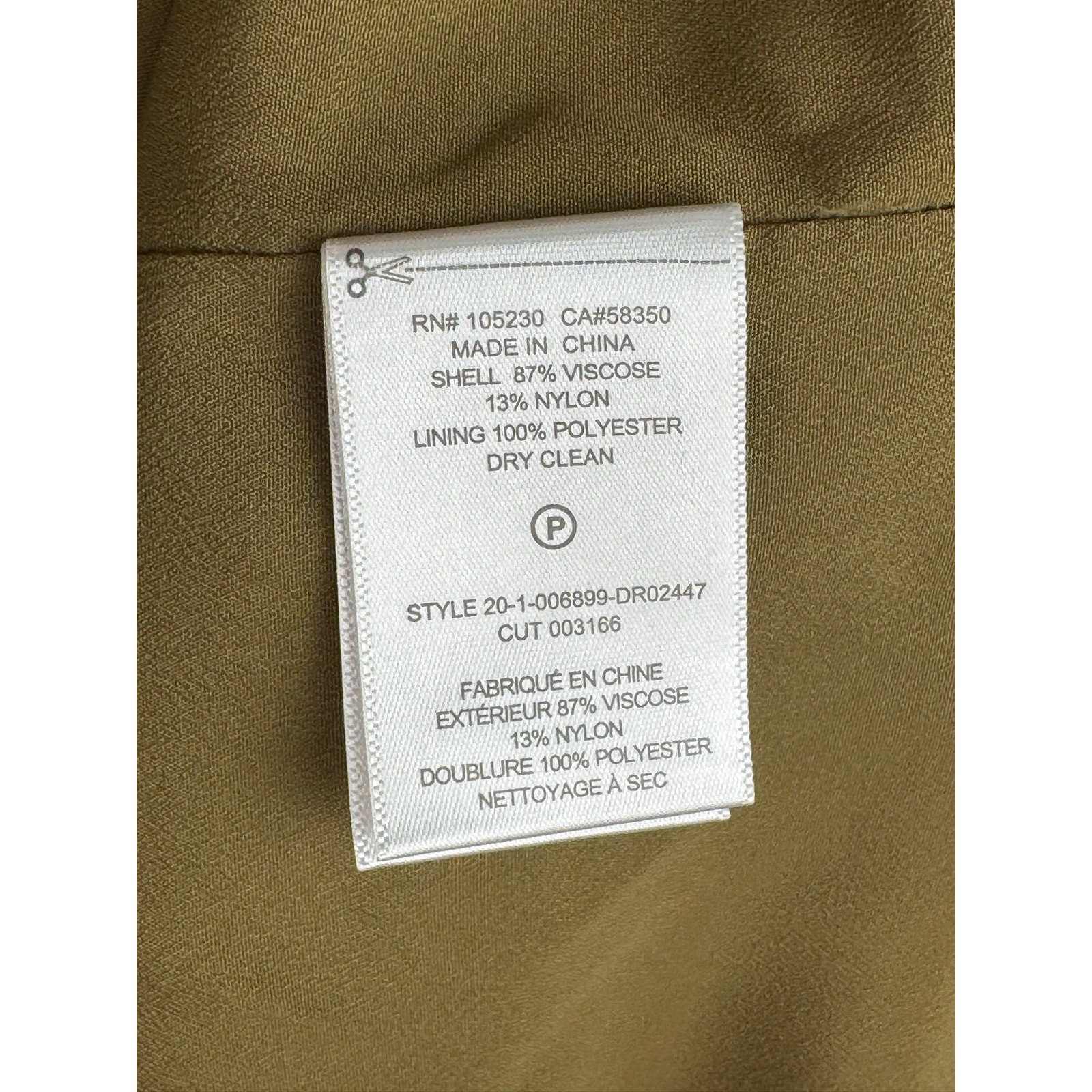 Joie Viara Olive Green Faux Wrap V Neck Sleeveless Dress 4