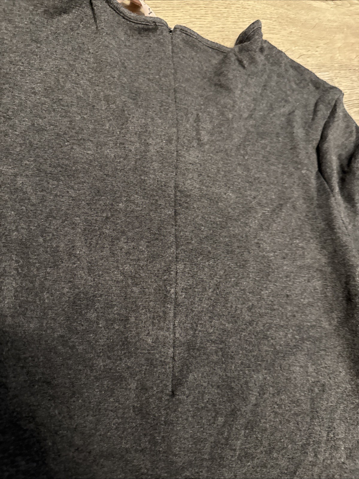 Philosophy grey mini dress back zip three-quarter leave size XL Stretch Soft