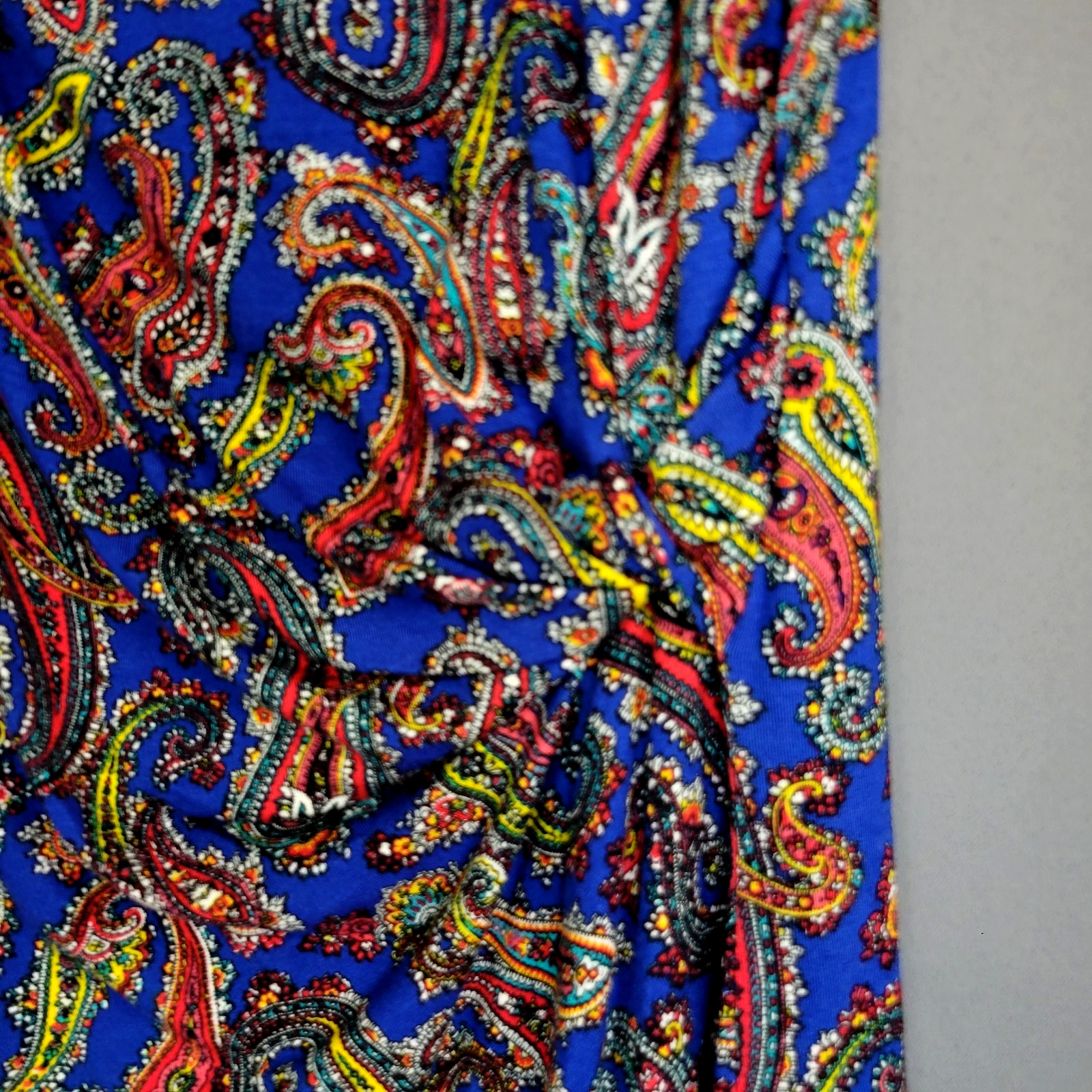 Sugar & Spliced Dress Womens S Blue Paisley Runch Sleeveless Bobo Chic Vibrant