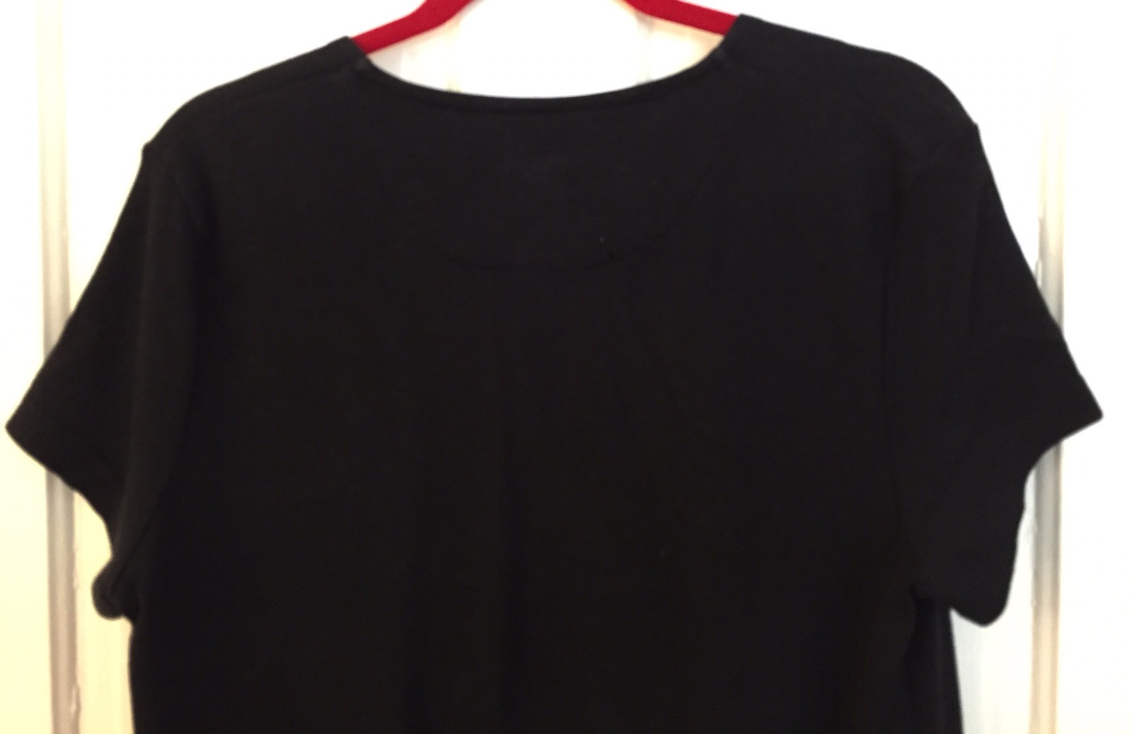 HORNY TOAD Simple Black Short Sleeve Soft Knit Dress Inside Pocket Womens Size L