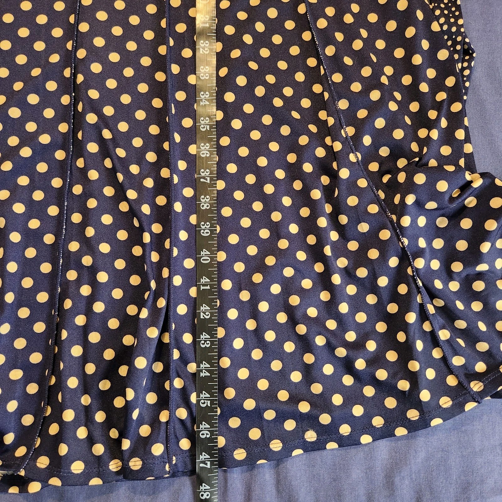 Perceptions Polka Dot Sleeveless Classic/Retro-Vibe/Preppy Belted Midi Dress XL