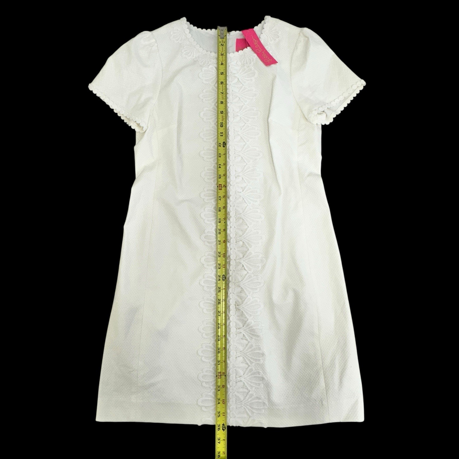 Lilly Pulitzer Maisie Stretch Piqué Shift Dress Resort White Size 12 NWT /cb