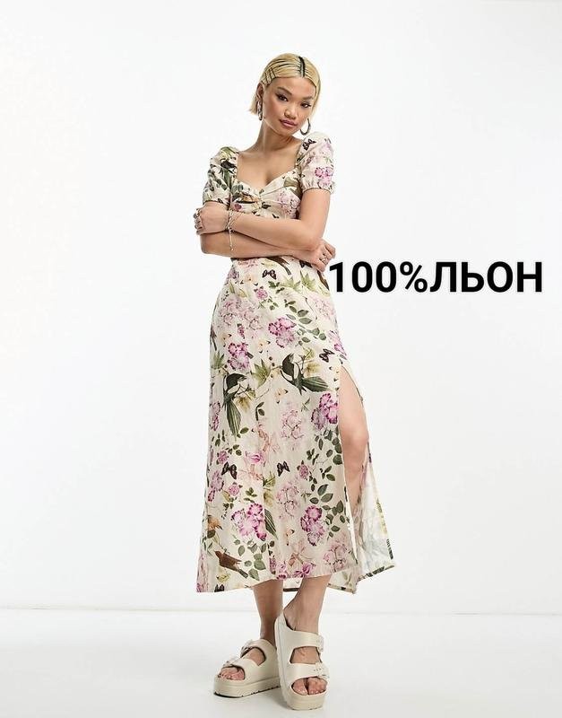 Women & Other Stories Dress Multicolor Linen S