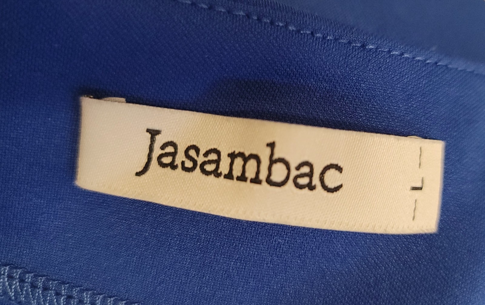 Jasambac Size Large Blue Bodycon Pencil Dress Office Pocket Belt Career