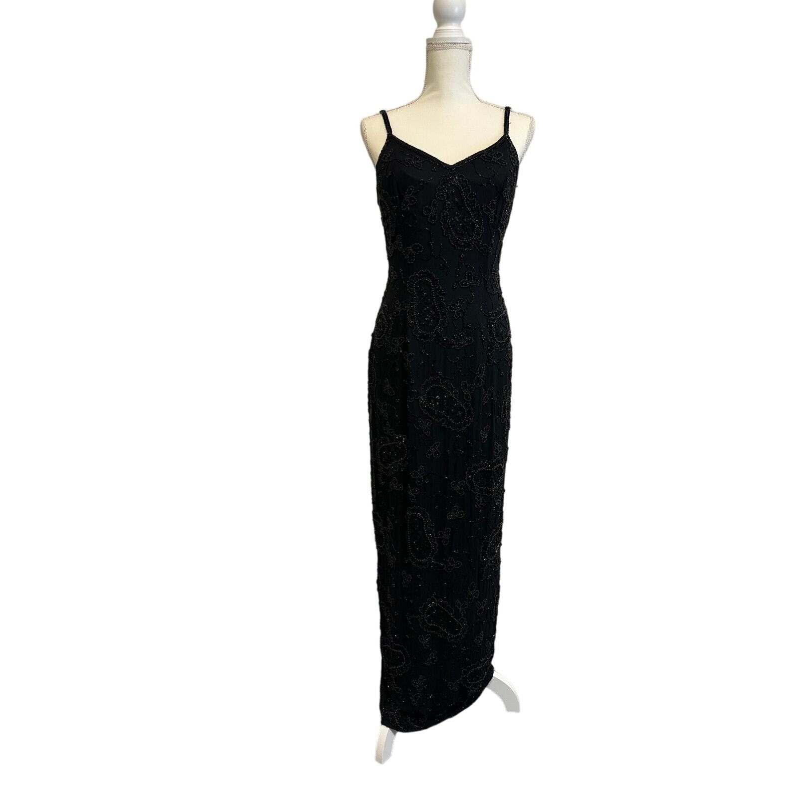 Sho Max Originals Black Pure Silk Gown Size 8