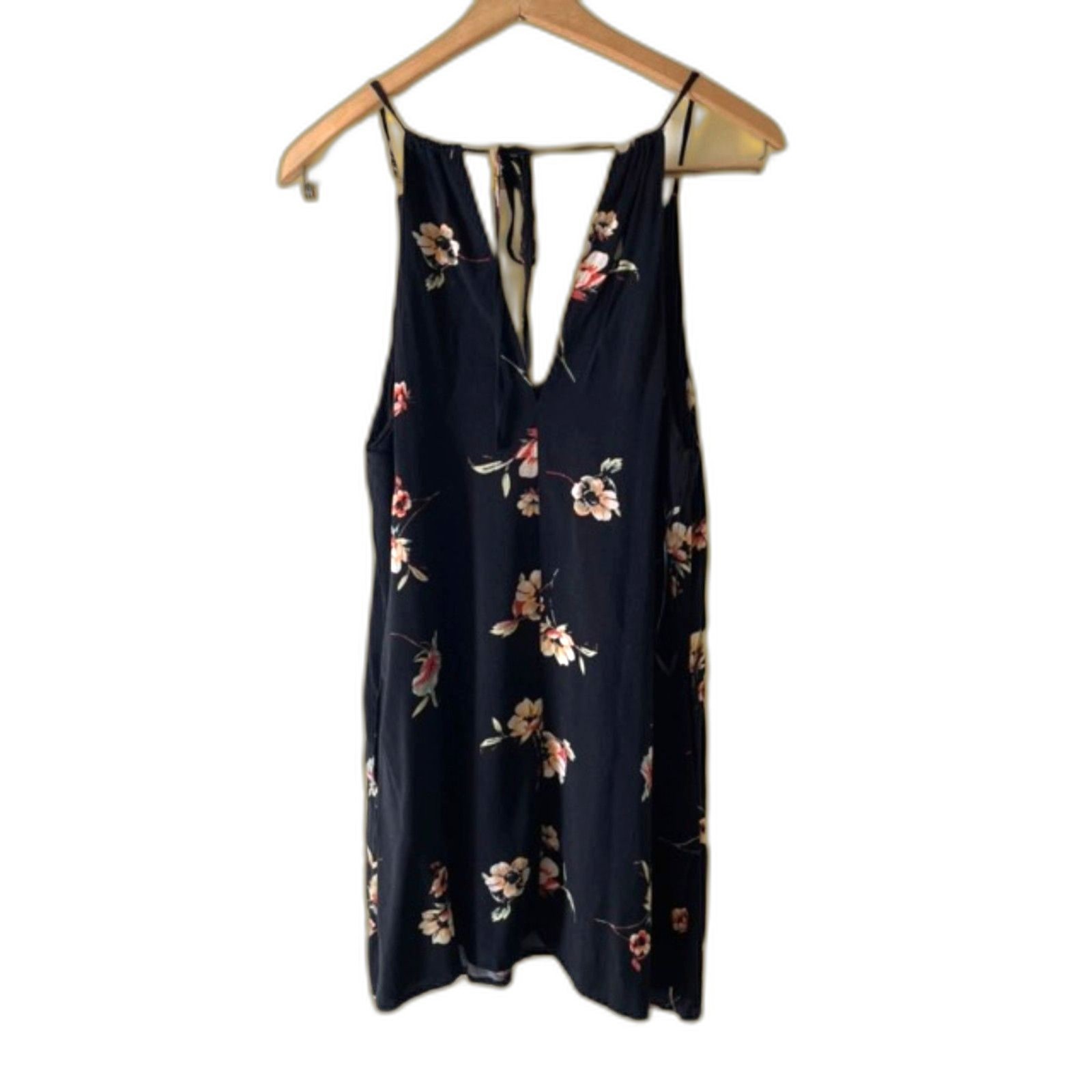 Cotton Candy LA Little Black Dress Small with Random Flower Print Y2K LBD Date