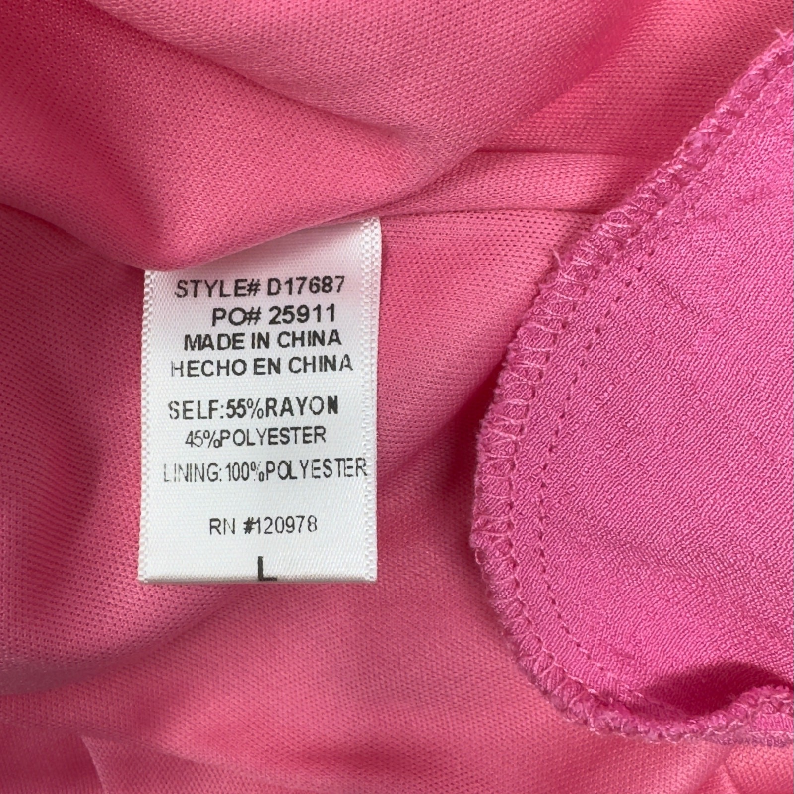 Entro Mini Dress Hot Pink Tiered Halter High-Neck Tie-Back Trapeze Sleeveless Lg