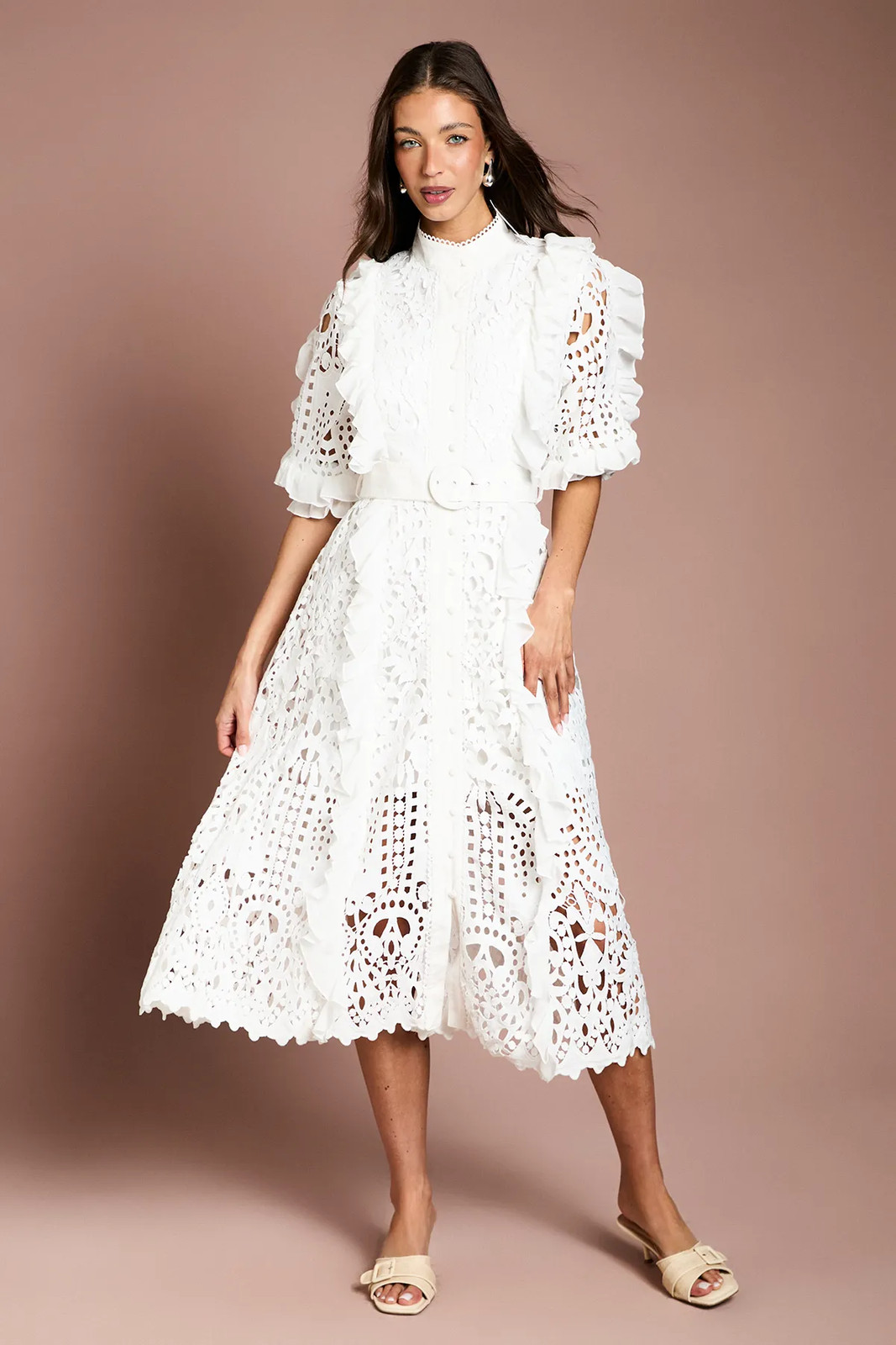 Coast White Midi Dress Womens Occasion Dresses