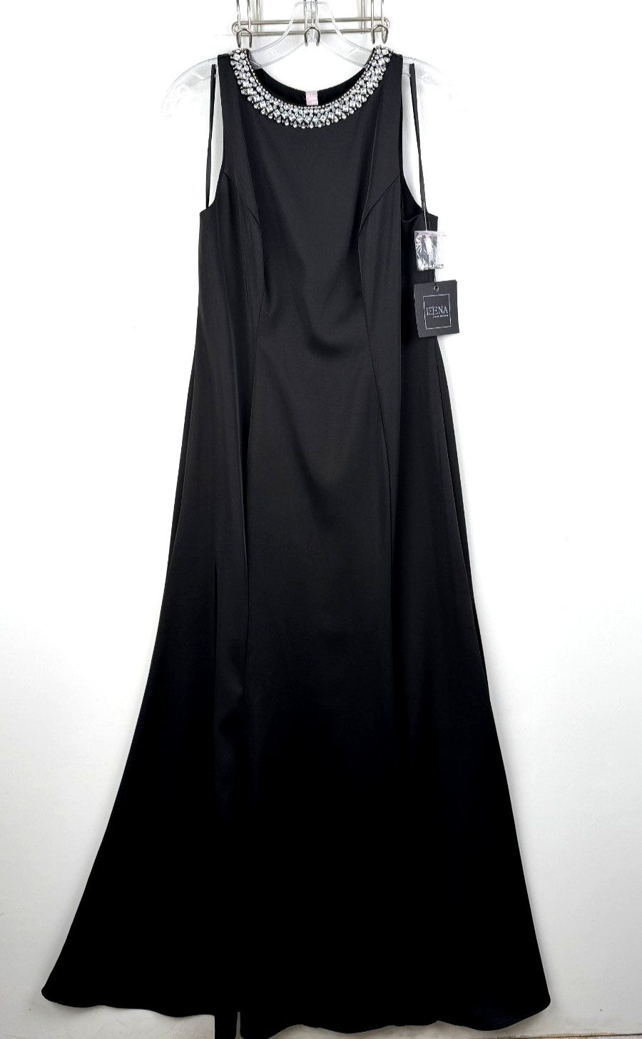 Mac Duggal 49093 SZ 8  M Dress Embellished High Neck Black Formal ORG $398.00