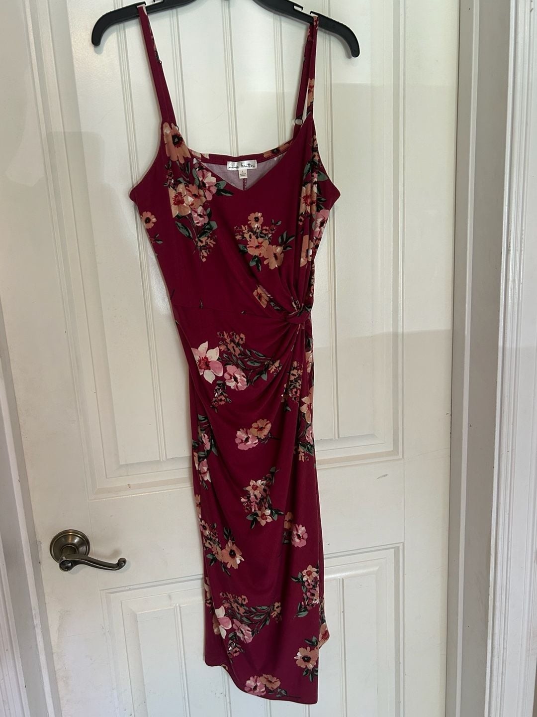 Nine Britton Floral Print Ruched Midi Dress Size L