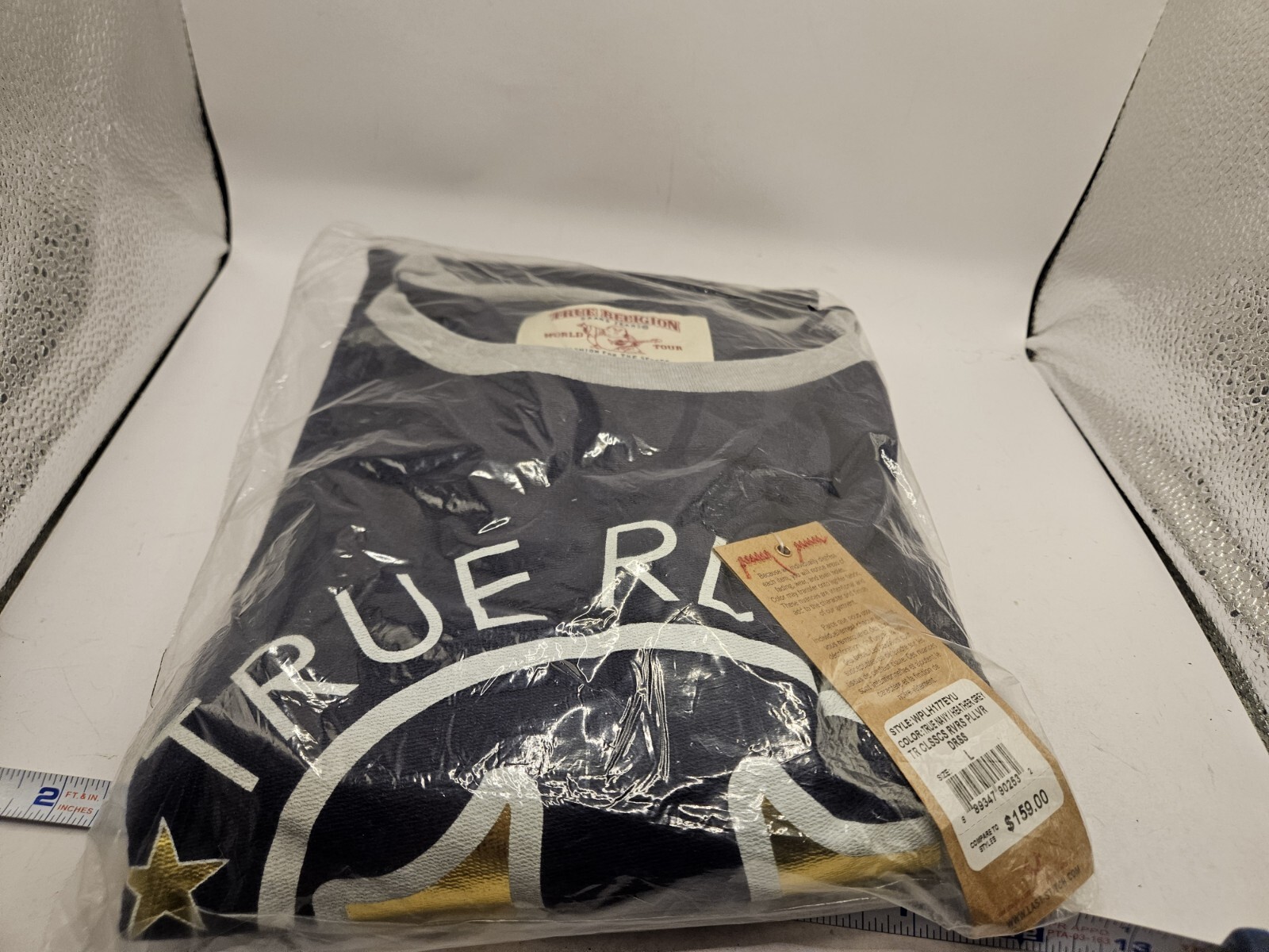 True Religion Women’s TR Classics Pullover Long Sleeve Graphic Print Dress Large