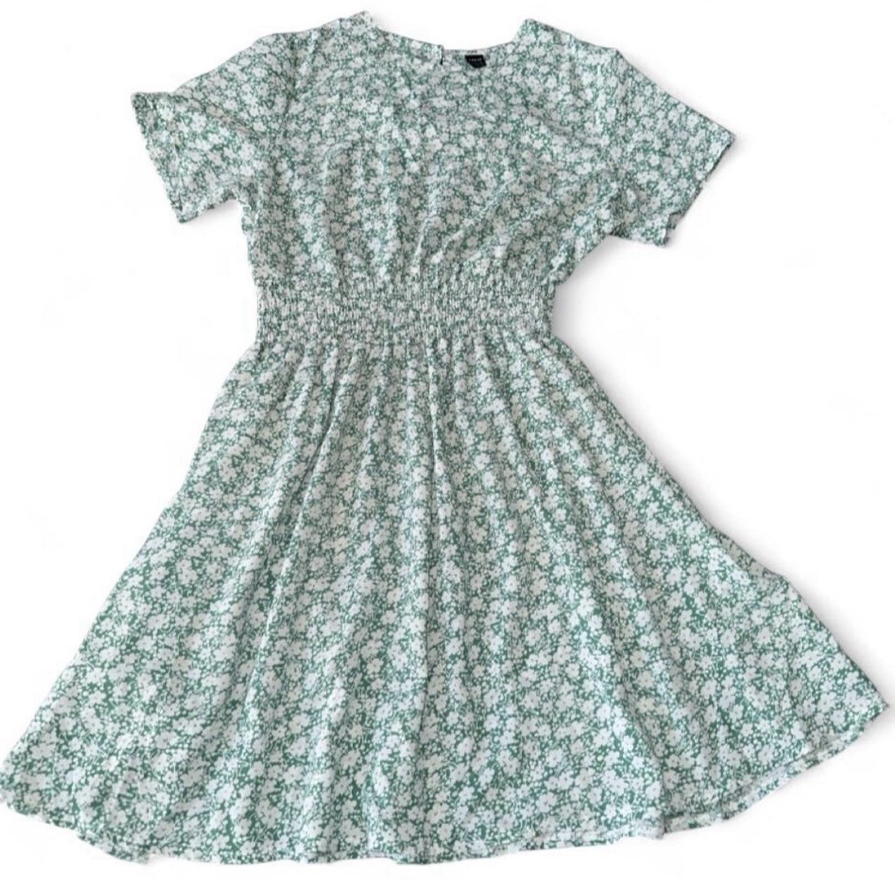 Women’s SHEIN Green Dress With White Florals Size L