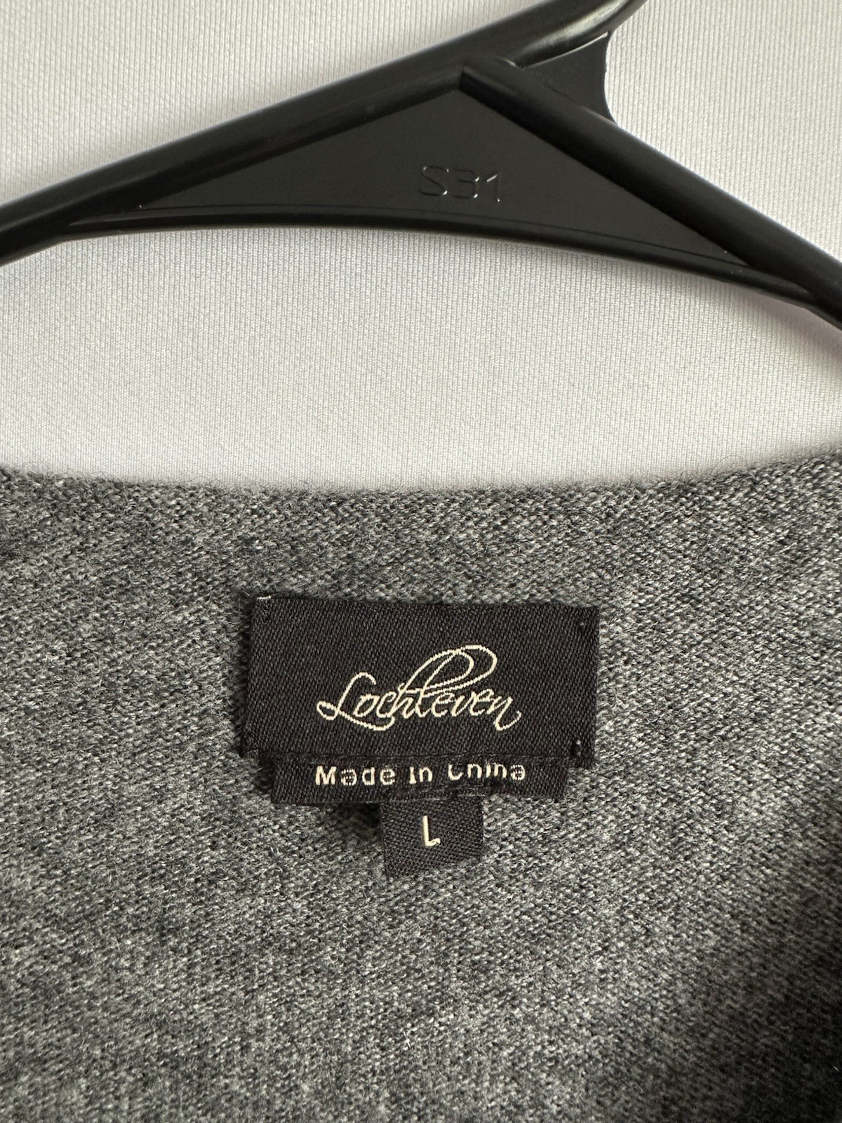 Lochleven Wool Cashmere Blend Colorblock High Neck Sweater Dress Black Gray Sz L