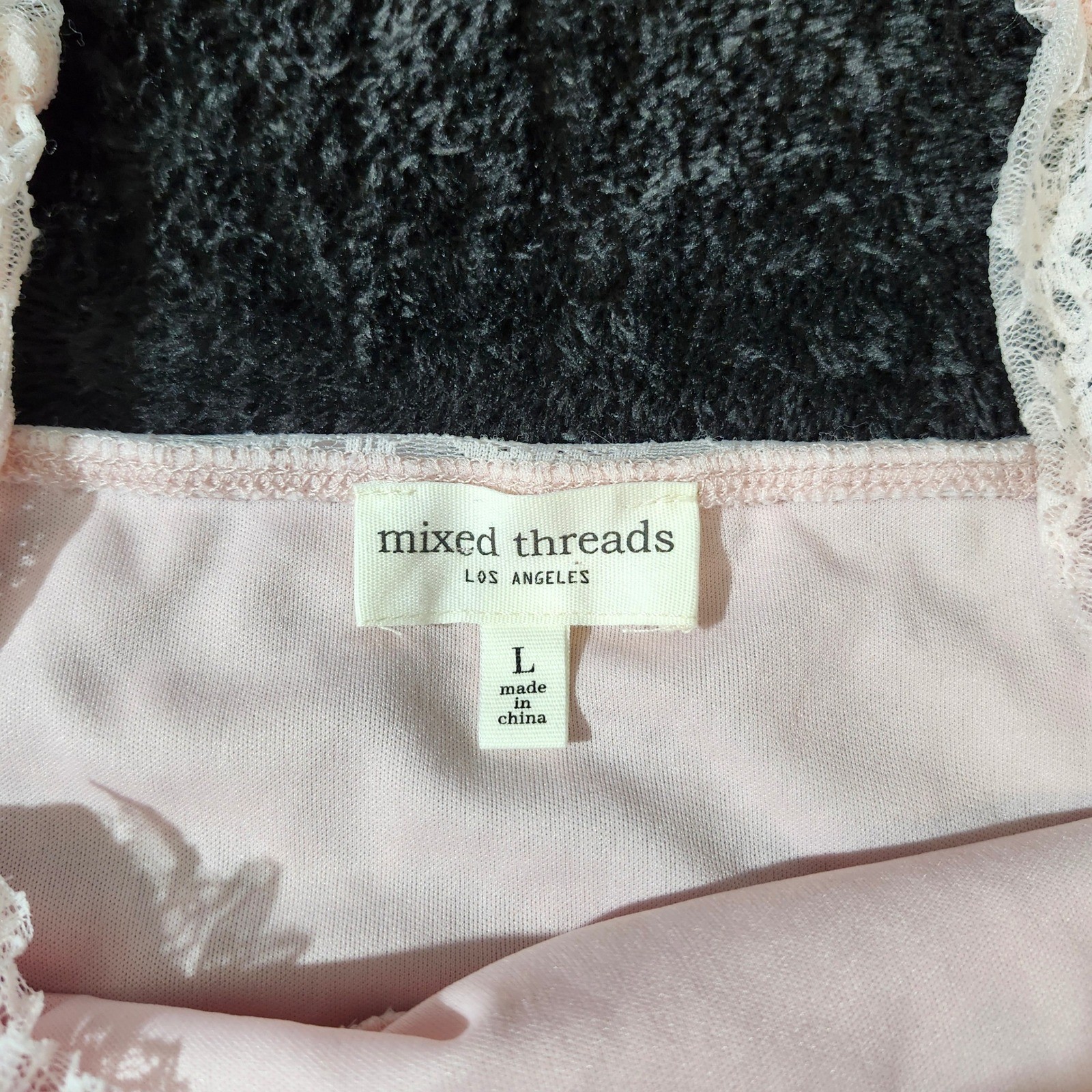 Mixed Threads LA Pink Lace Tiered Ruffle Mini Dress Corset Style IR1205-HU03 L