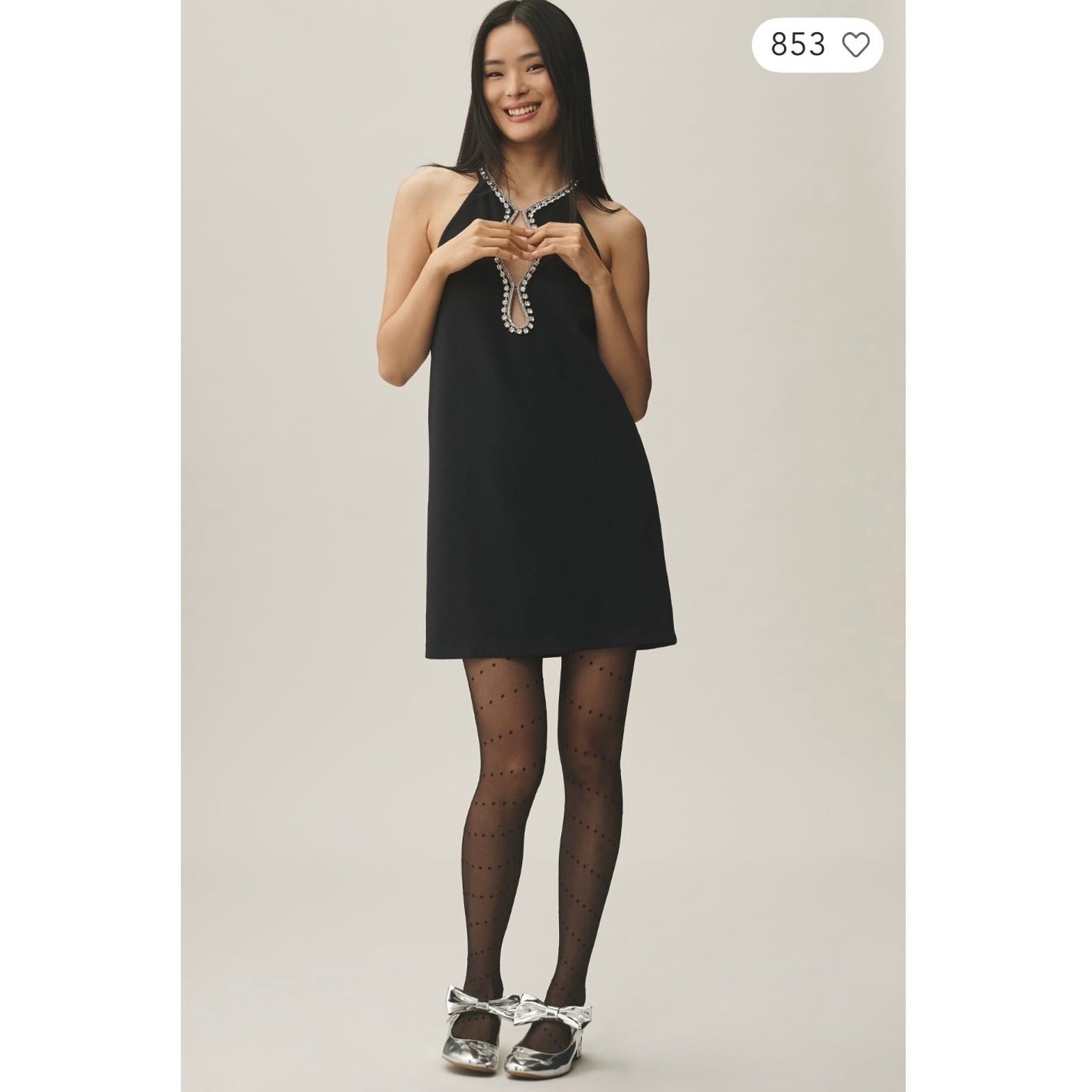 NWT❤️Maeve Sleeveless Rhinestone Cutout MiniDress szL