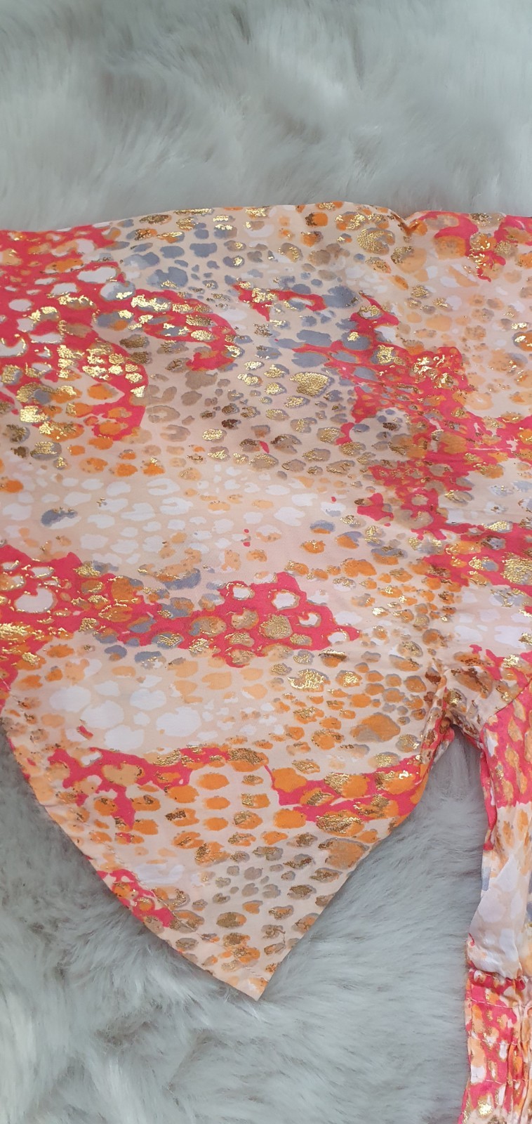 Laraethnics Séraphine Savane Orange with gold Long dress size TU