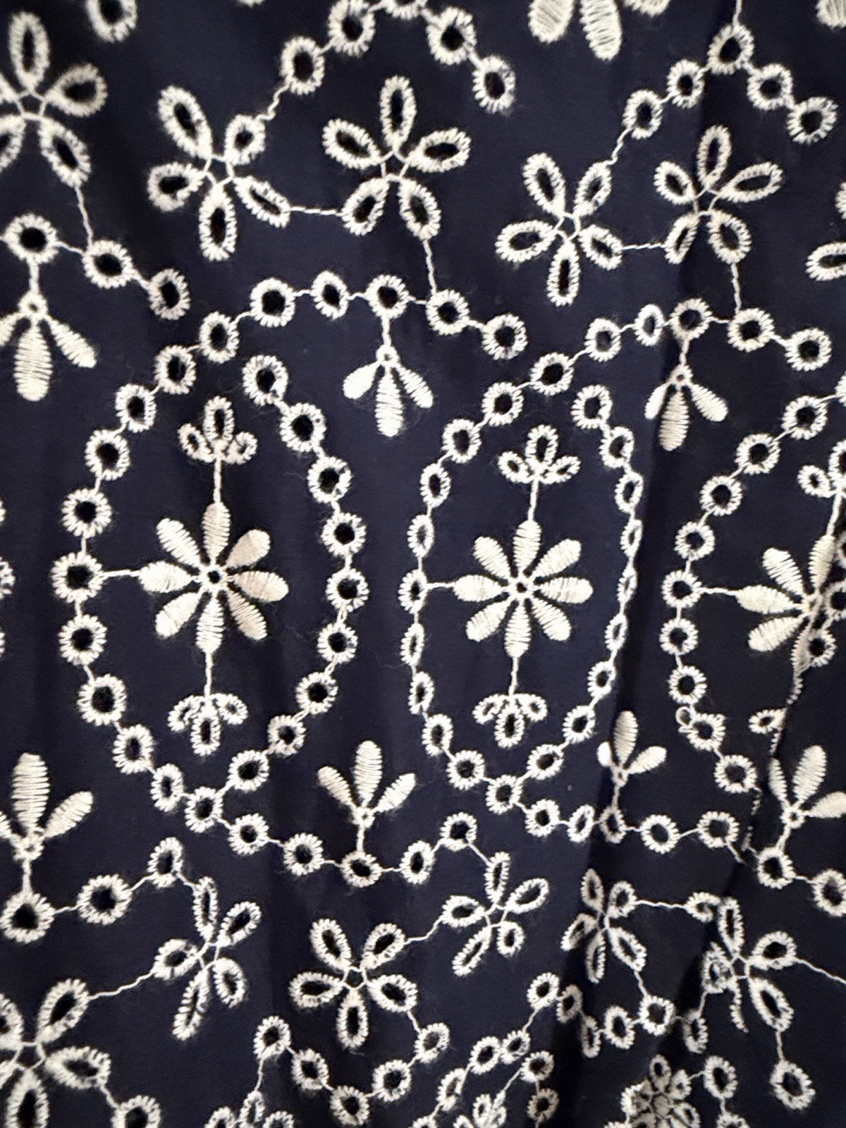 NWT Authentic KATE SPADE Eyelet Wrap Dress 100% COTTON in Navy/White Sz 0 $398