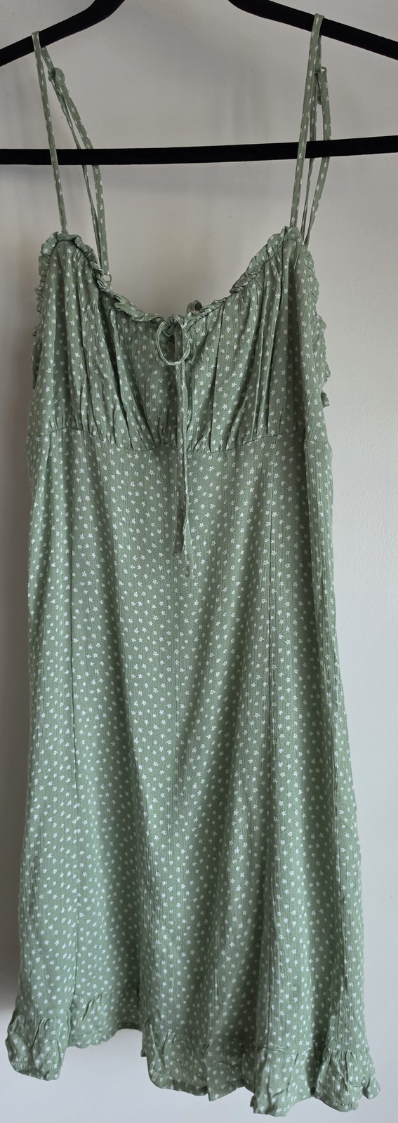 NWT Pacsun Womens Floral Sleeveless Dress XS Sage Green Mini Sundress
