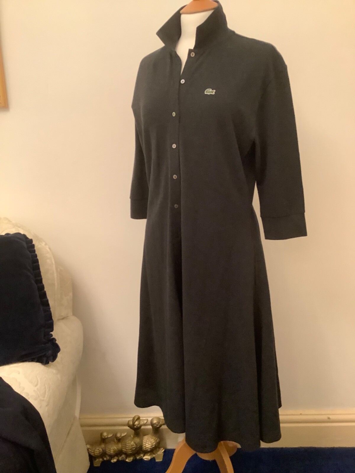 Genuine Lacoste grey dress Buttons Size 12 – Original Price £169 – Inches Below