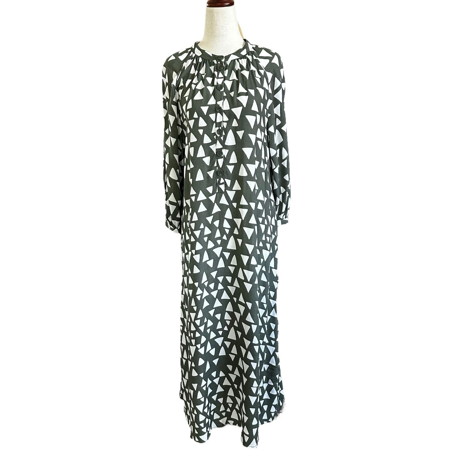 Parfois Green Maxi Dress Long Sleeve Women Size XS/S | 28-10