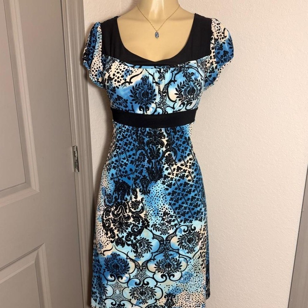 Cato multicolor floral and damask print dress