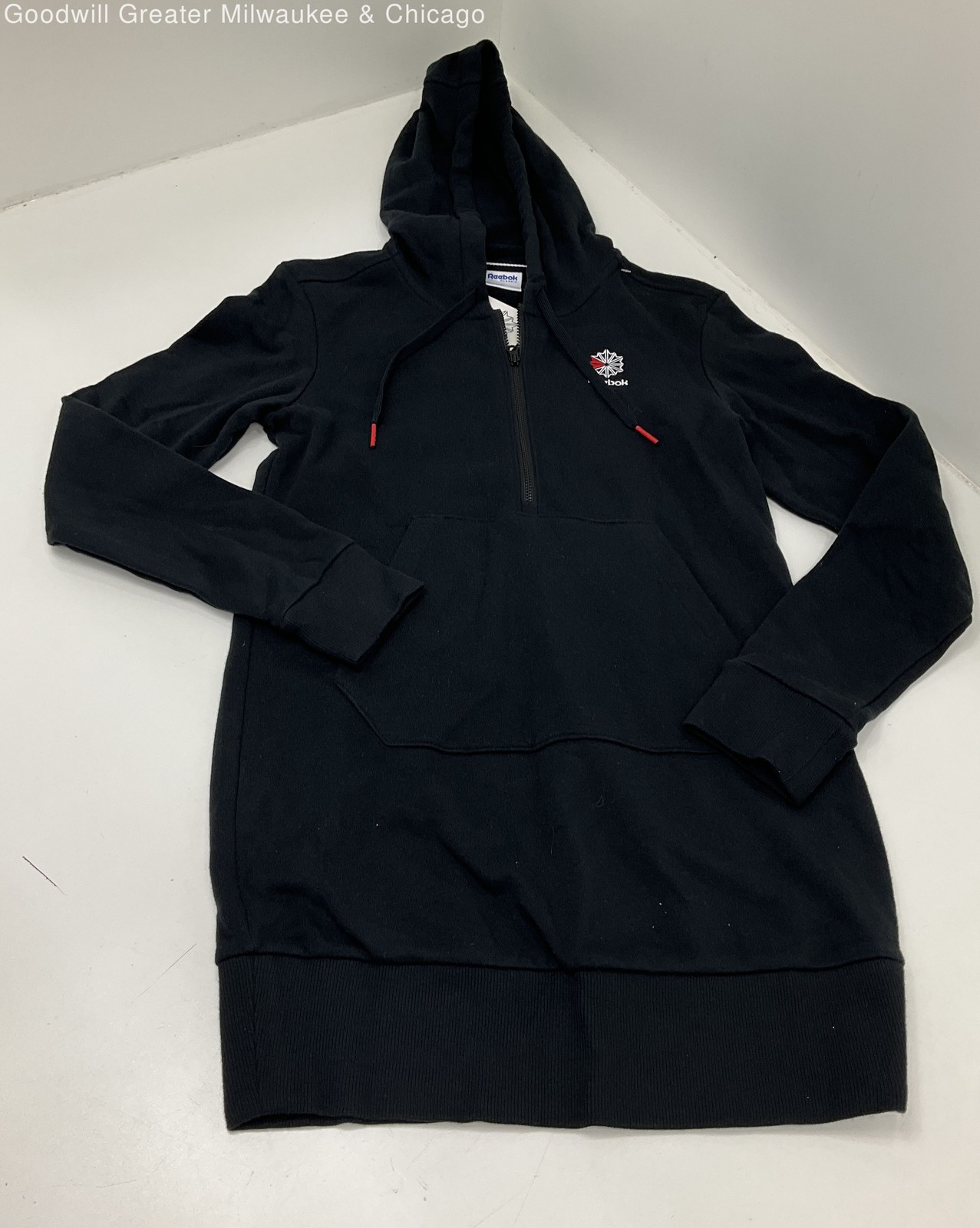 NWT Reebok Women’s Black Solid Pullover Long Sleeve Hoodie Size XS