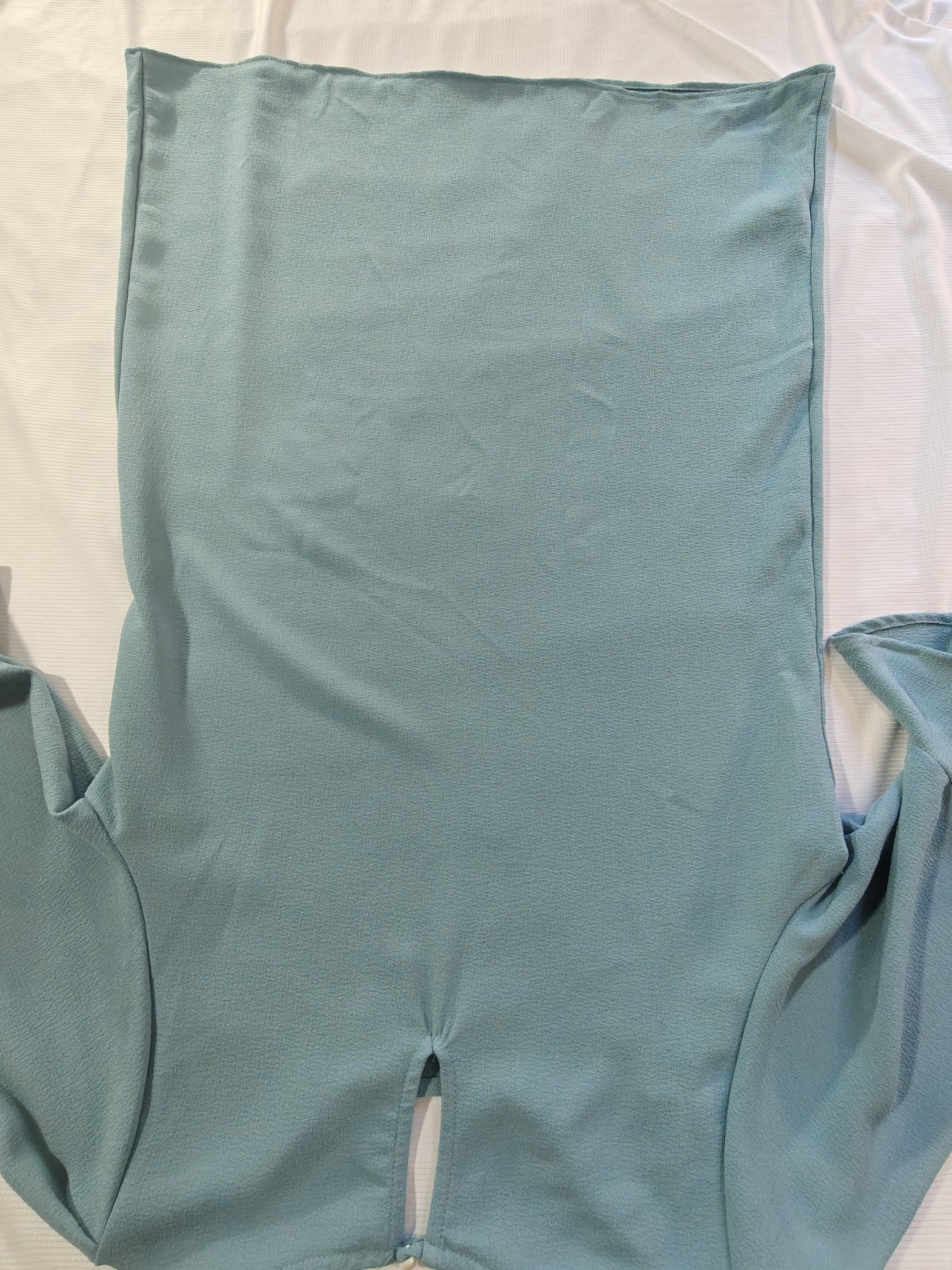 Red Lolly Small Flounced Ruffle Sleeve Shift Dress Teal Blue Womens RL1224 USA