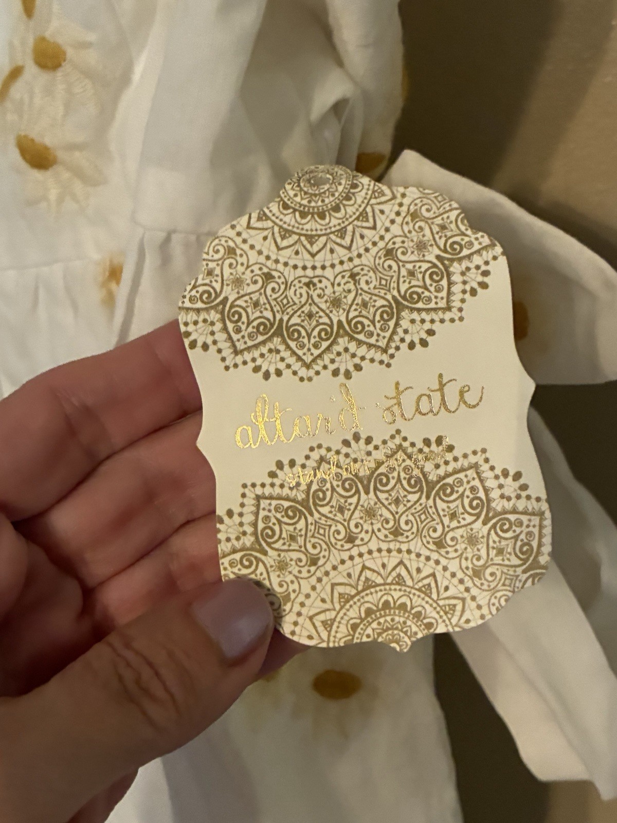 NWT Altar’d State Daisy Embroidered Mini Dress Size S