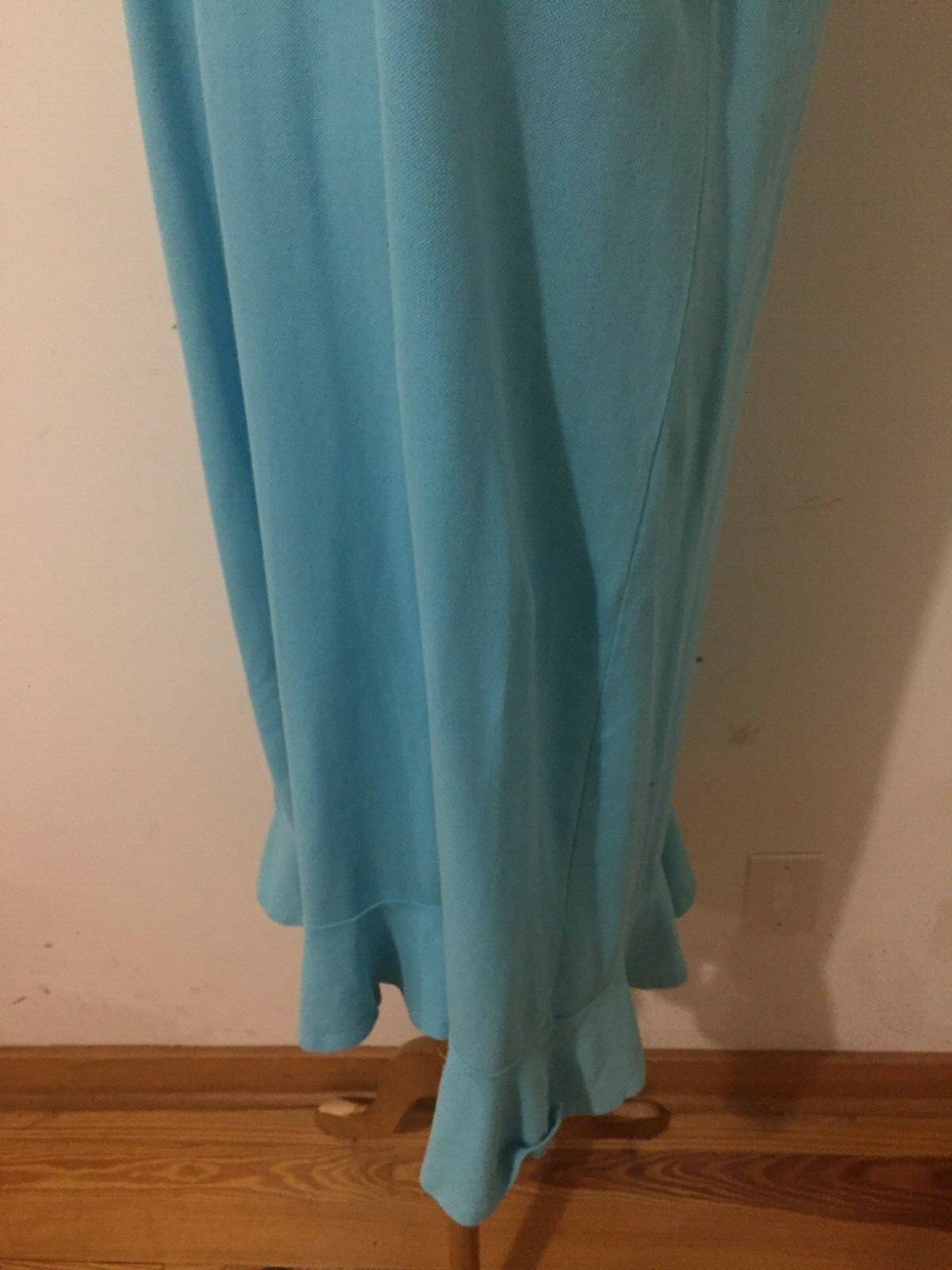 Hanna Andersson 1/4-Button Piqué Polo Shirt Dress Aqua Blue Woman’s Size M