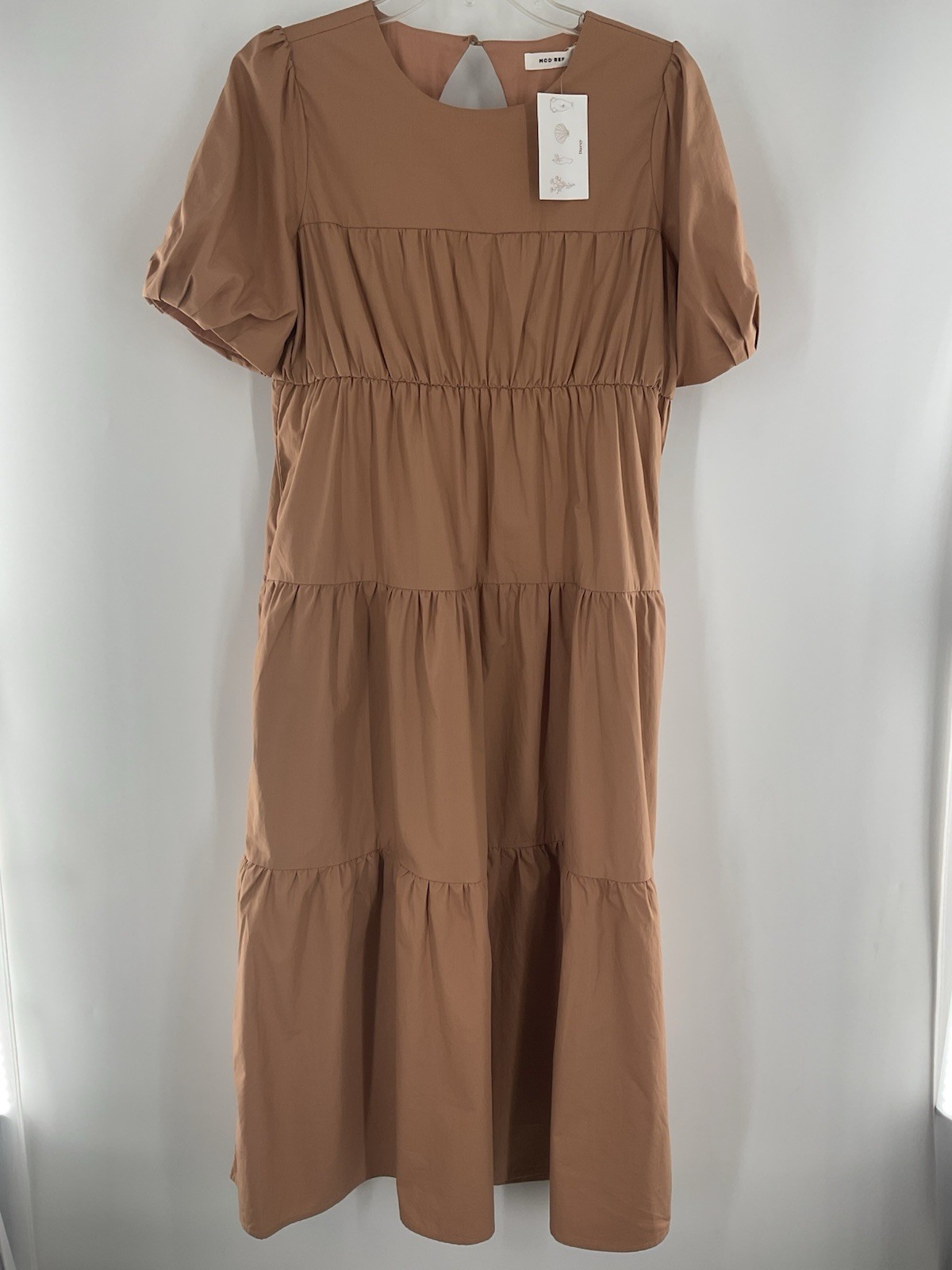 Mod Ref Dress Women’s Medium Brown NWT Maxi A Line 138