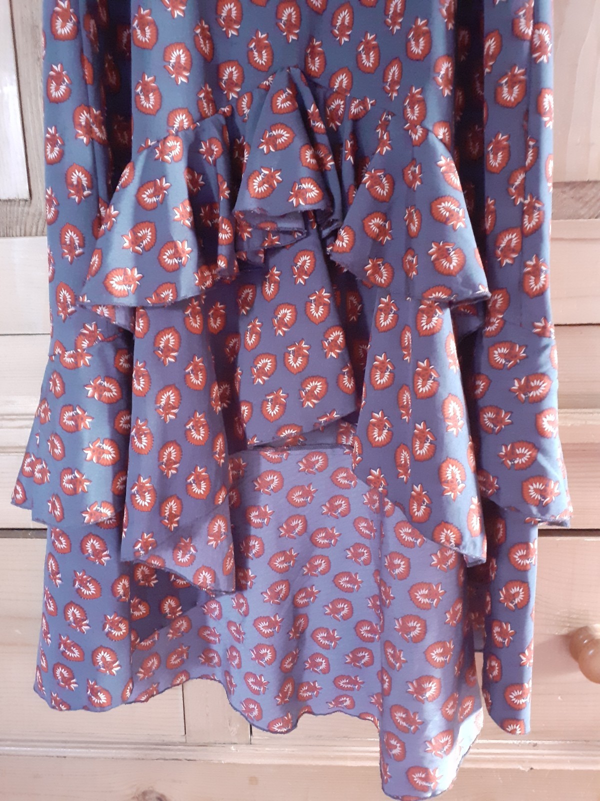 BNWT At Last Red Grey Victoria Midi Dress UK10