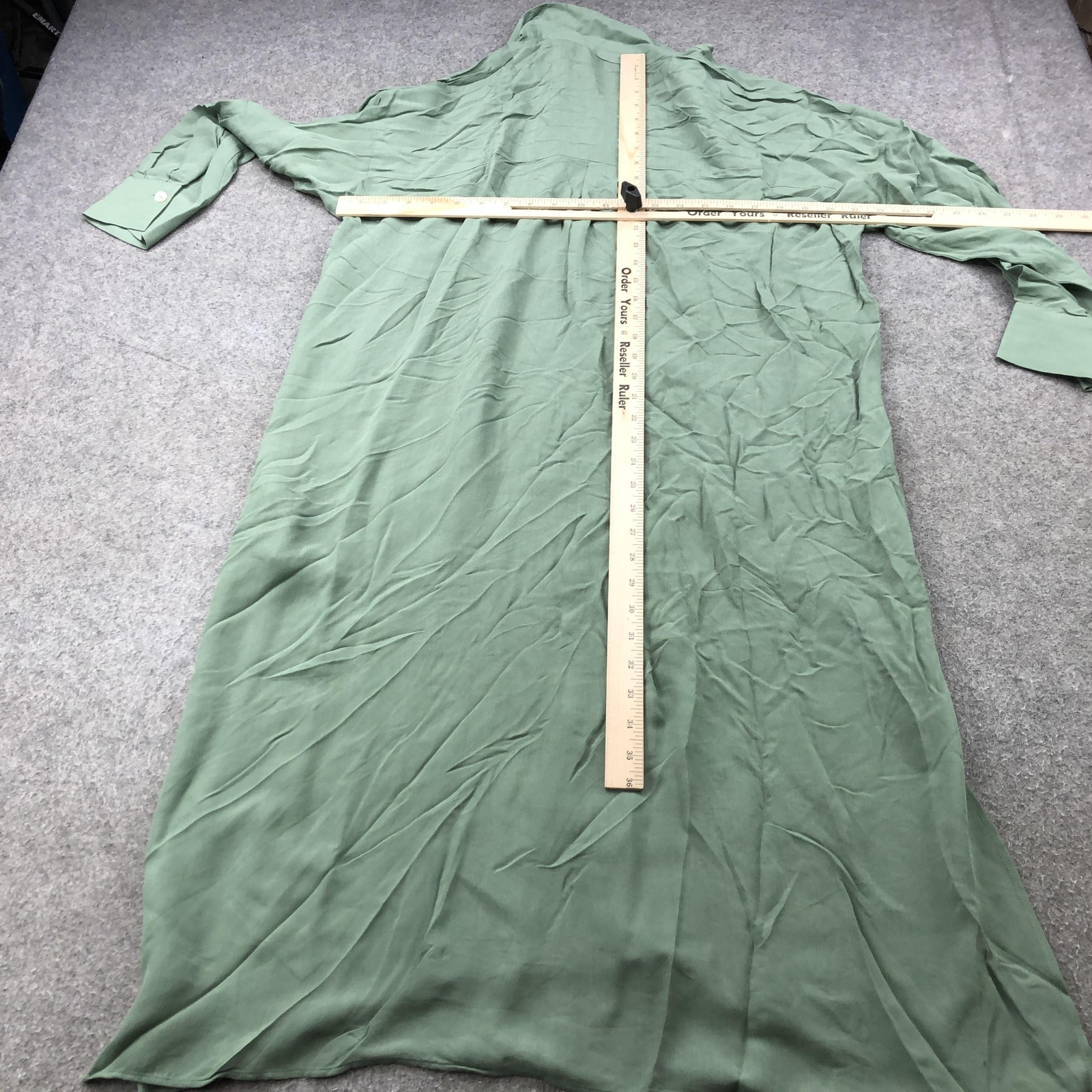 Zara Dress Womens Small Button Down Long Sleeve Midi Tunic Viscose Button Front