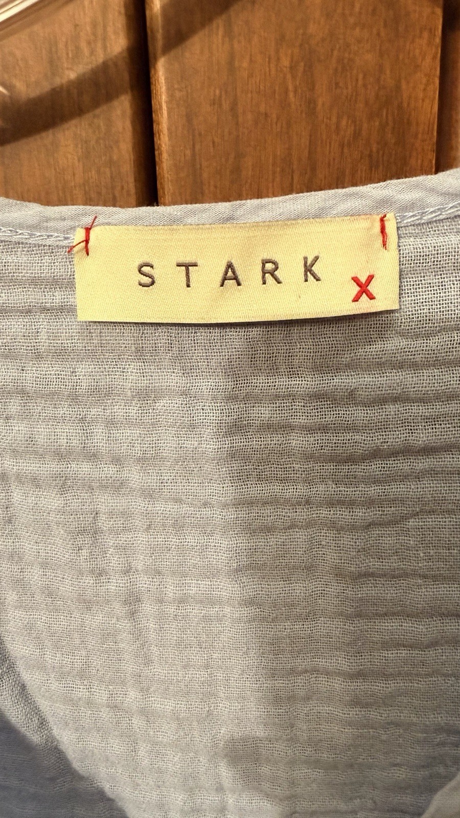Stark X Light Blue 100 Cotton Beach Dress, Coverup, Pockets . Size XS