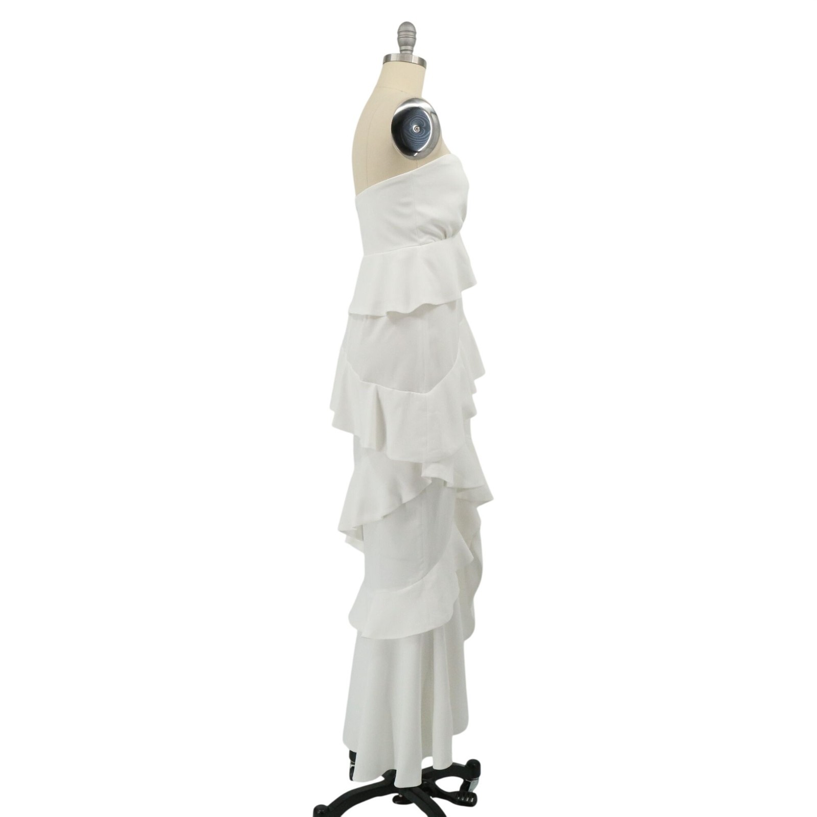 NWT Lovers and Friends This Is It Gown Strapless Tiered Ruffle Maxi Dress S