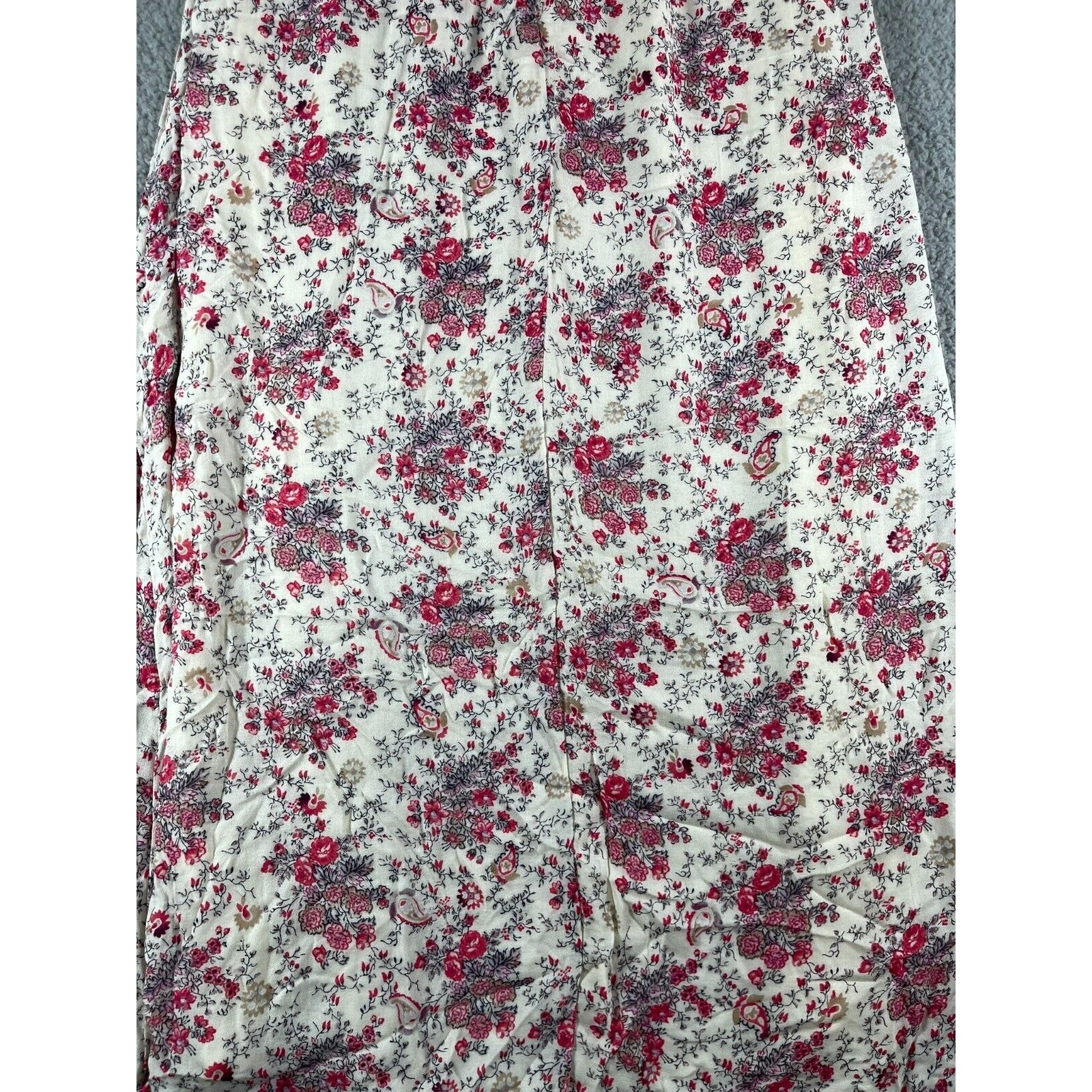 WAYF Dress Womens Medium Multicolor Open Front Floral Where Are You From Long