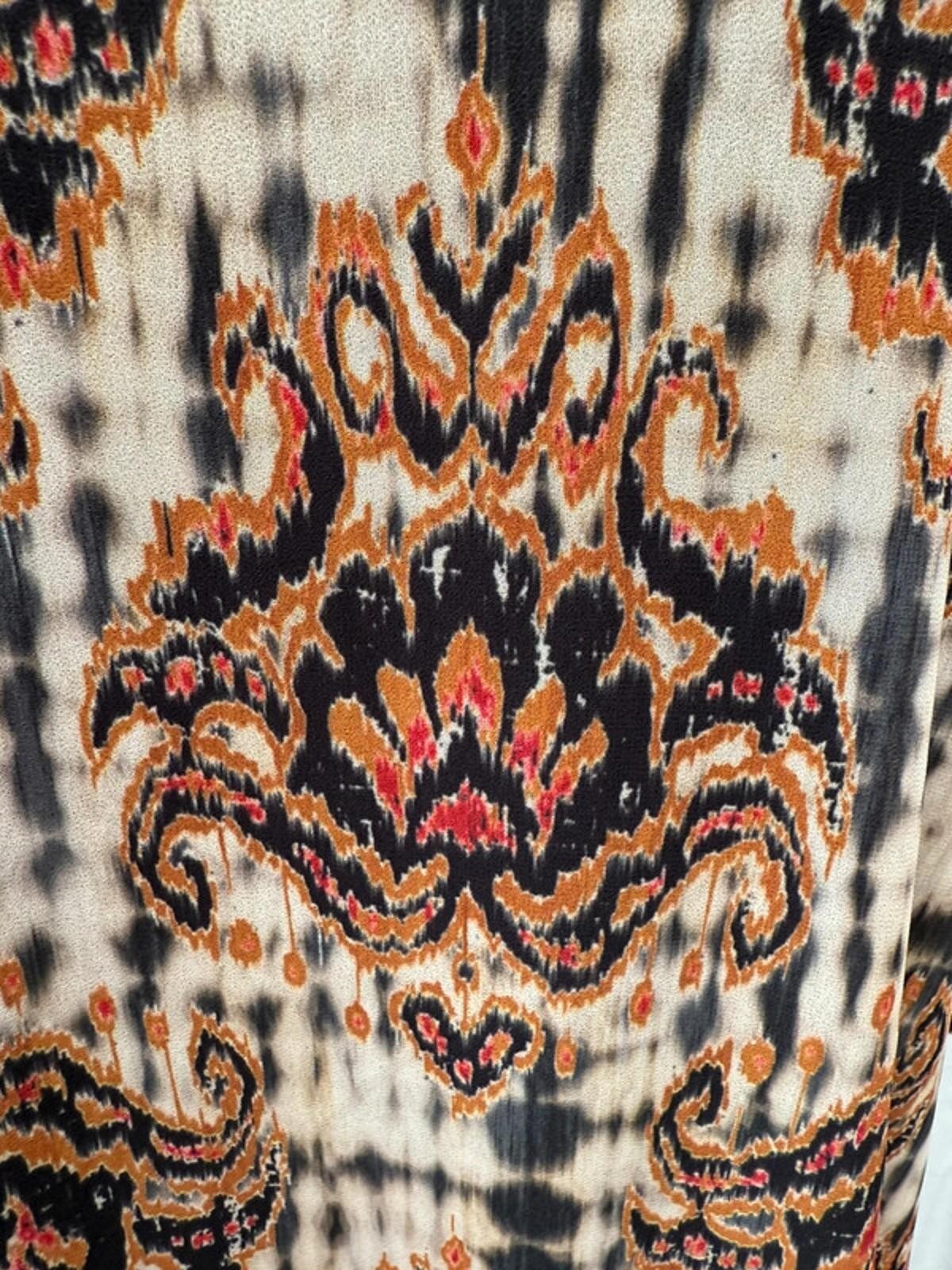 Sunday Boho Print Floaty Ruffle Hem Midi Dress | Size M