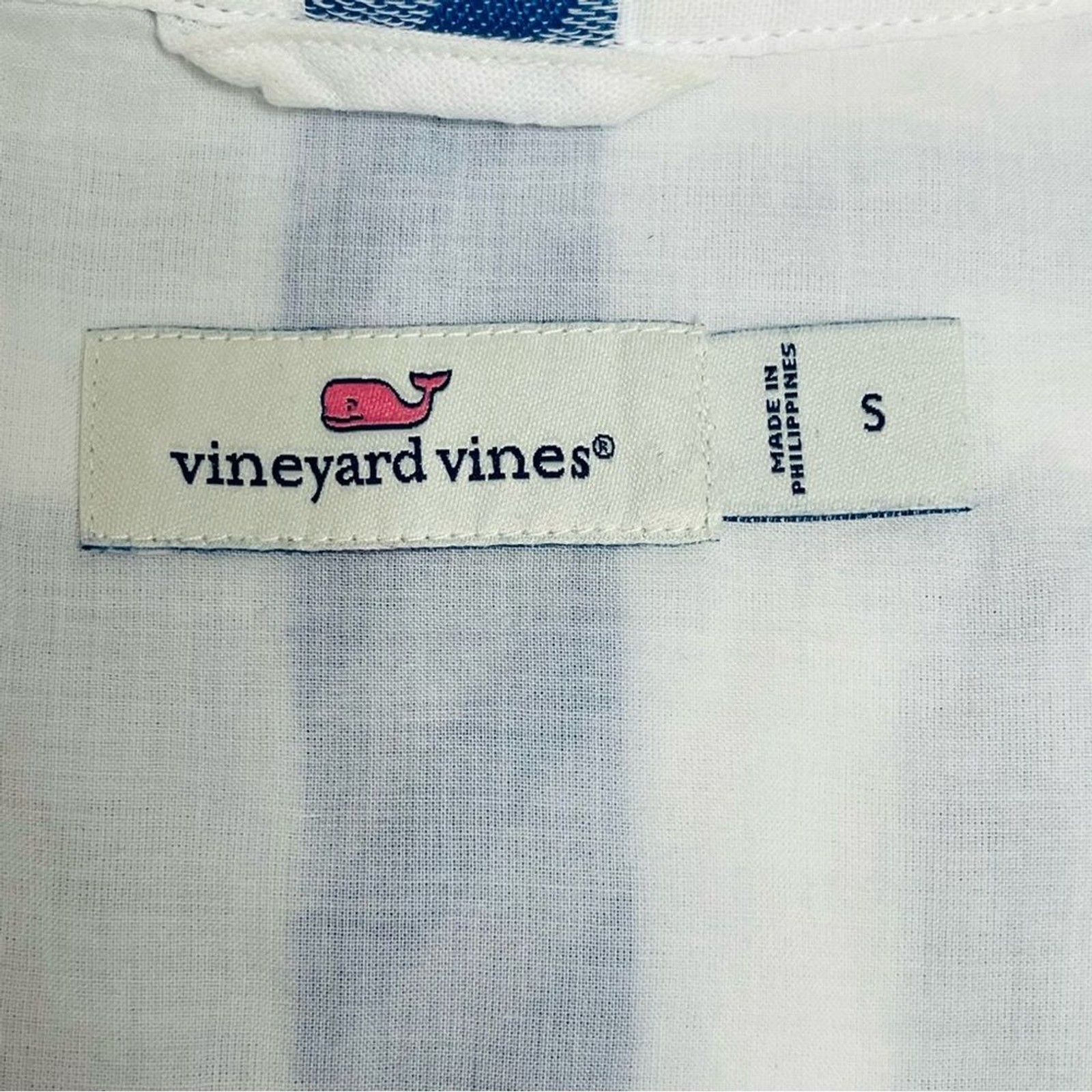 Vineyard Vines Harbor Performance White and Blue Tunic Mini Dress Size Small