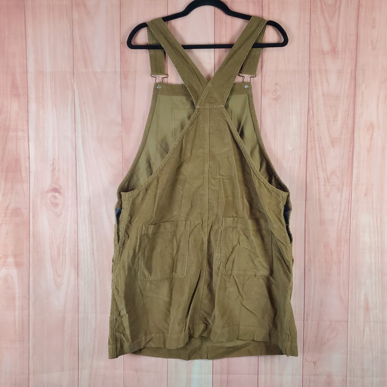 Toad & Co Dress Bib Jumper Womens XL Brown 100% Cotton One Chest Pocket Pull On
