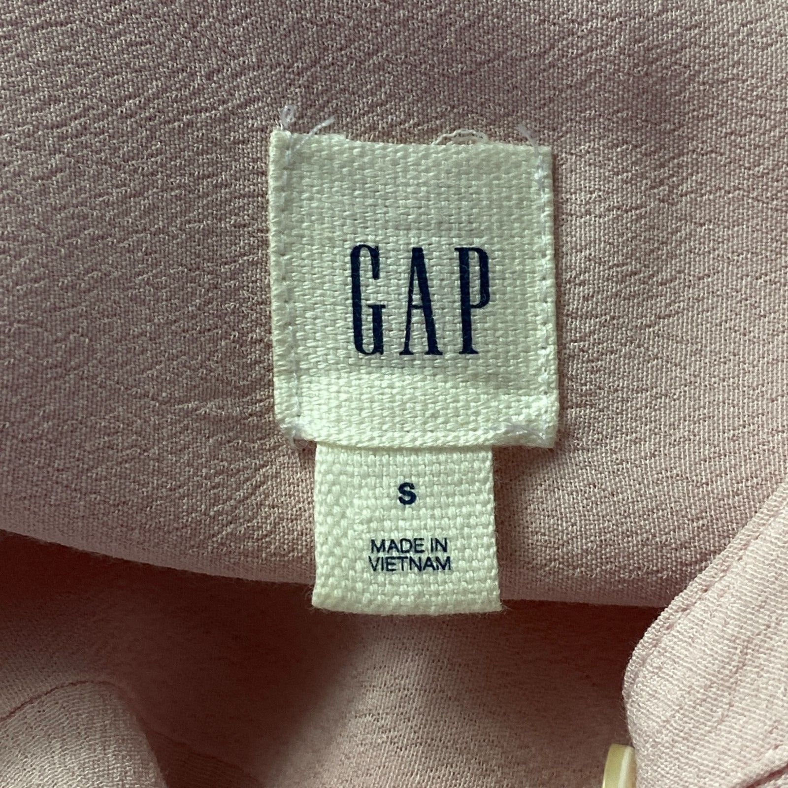 Gap Flutter Sleeve Button Front Side Pocket Midi Shirt Dress Women’s Size Small