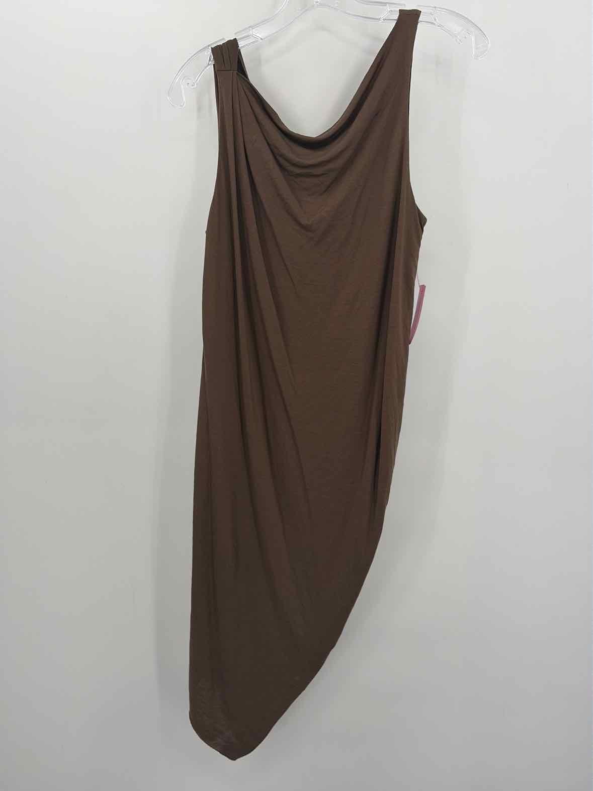 Pre-Owned Helmut Lang Brown Size XS Midi Sleeveless Dress