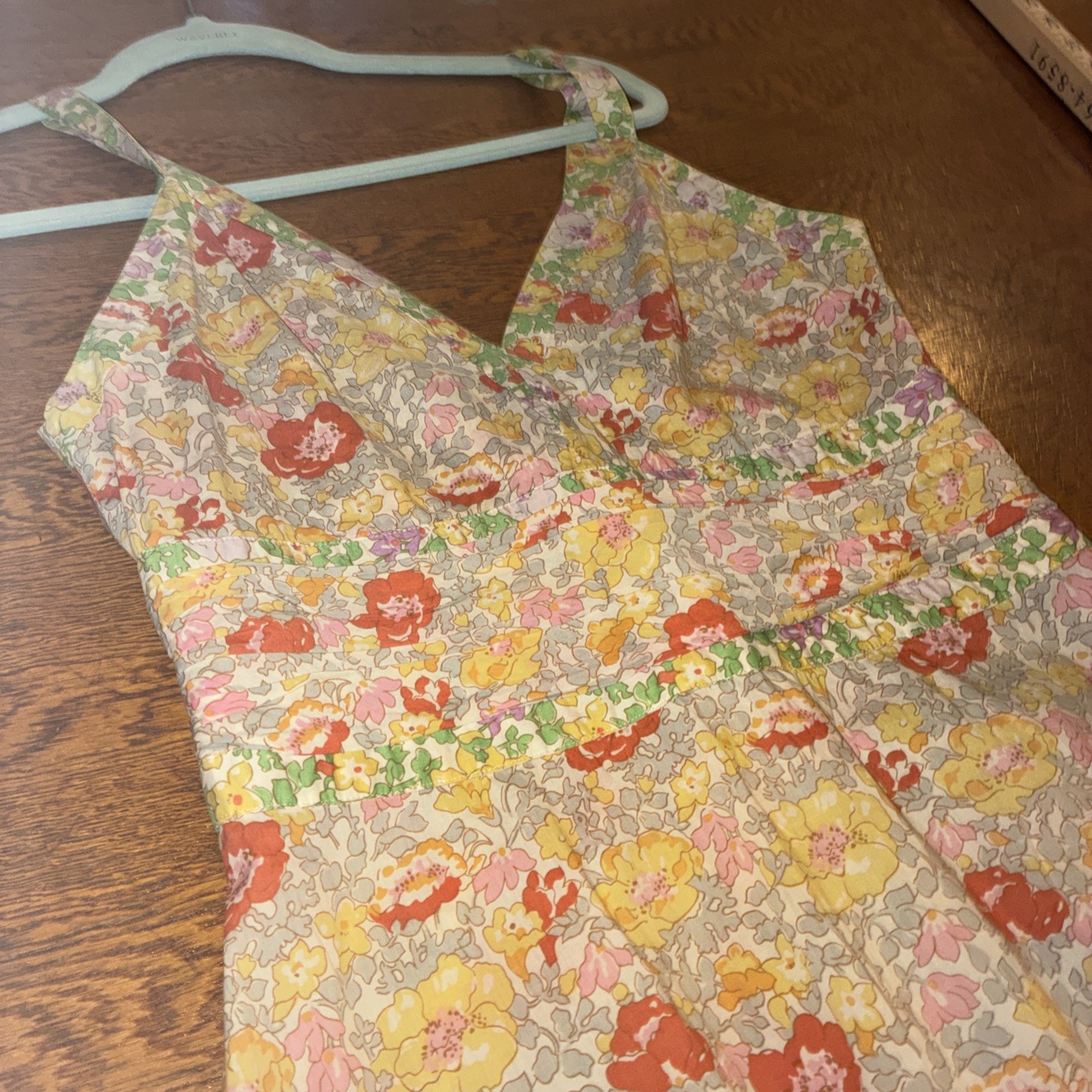 Liberty Cacharel Sundress Summer VTG Cotton Size Small Cottage Boho Travel Party