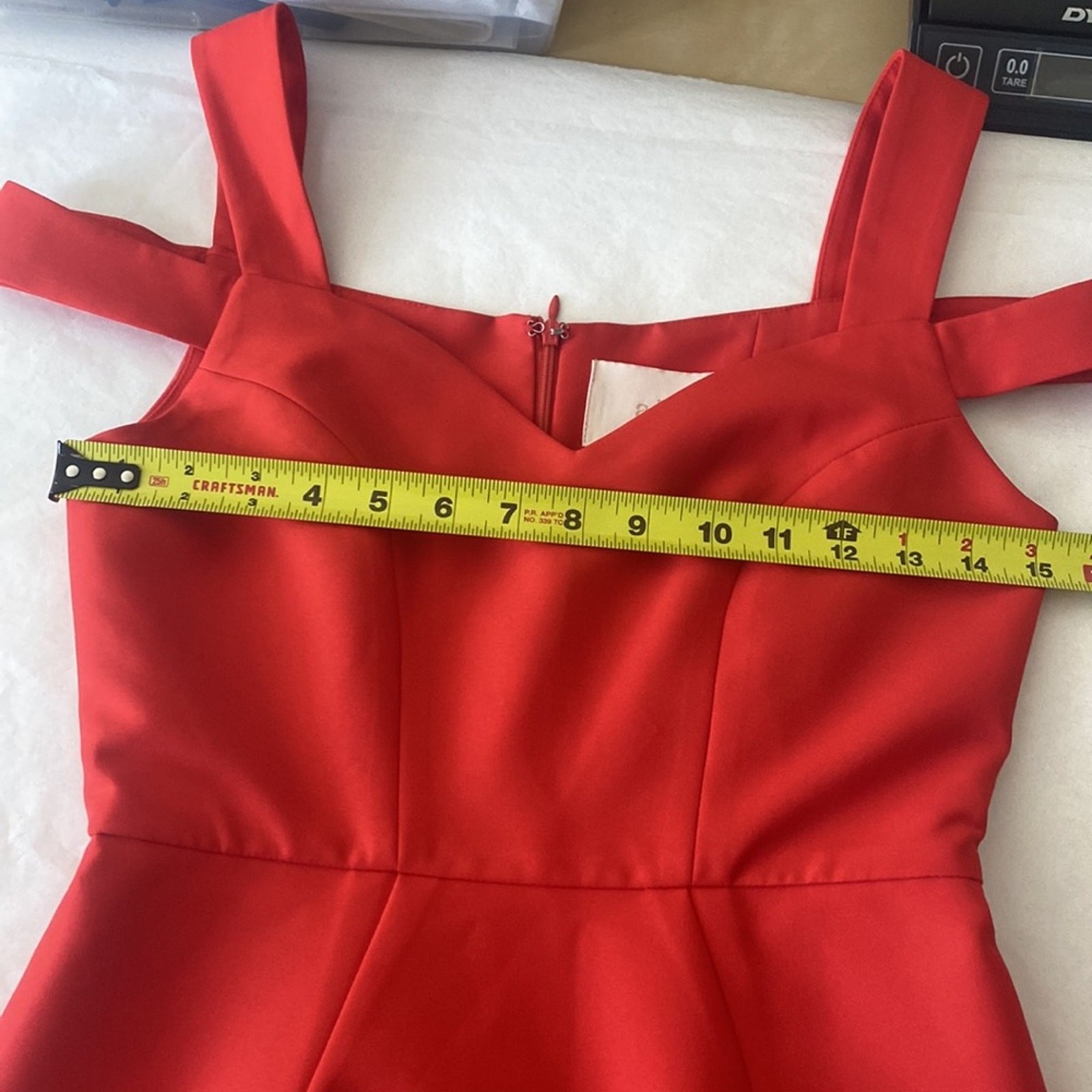 AIJEK VALENCIA WAVE COLD SHOULDER DRESS Rogue Red Size 1/ (US 2-4)