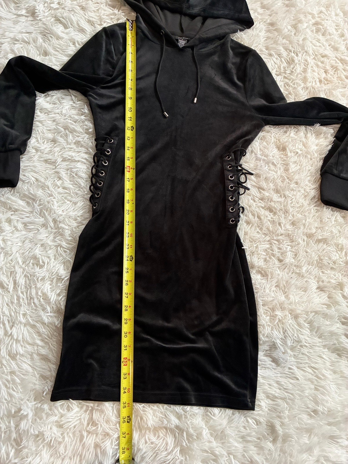 Gothic Grim Reaper Vampire Witchy Whimsigoth Black Sabbath Velvet Hooded Dress M