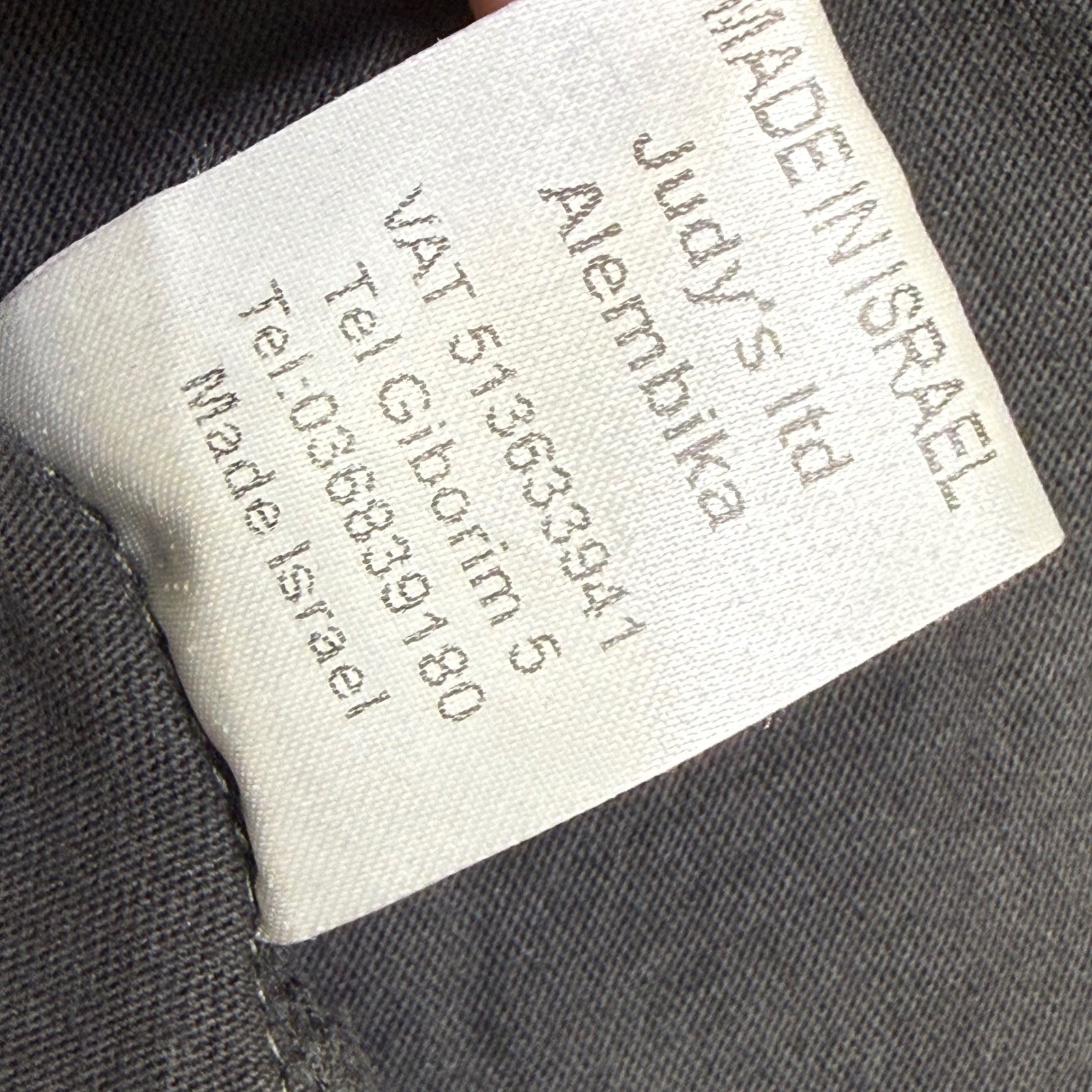Alembika Gray Polka Dot Striped Asymmetrical Hem Cotton Tunic Dress Israel Sz 0